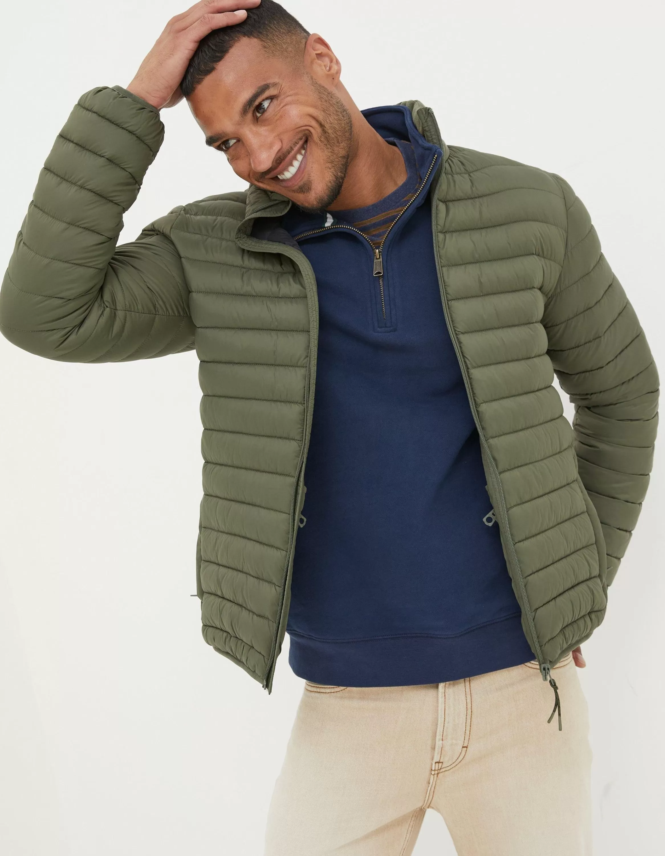 Store FatFace Dartmouth Puffer Jacket Khaki Green