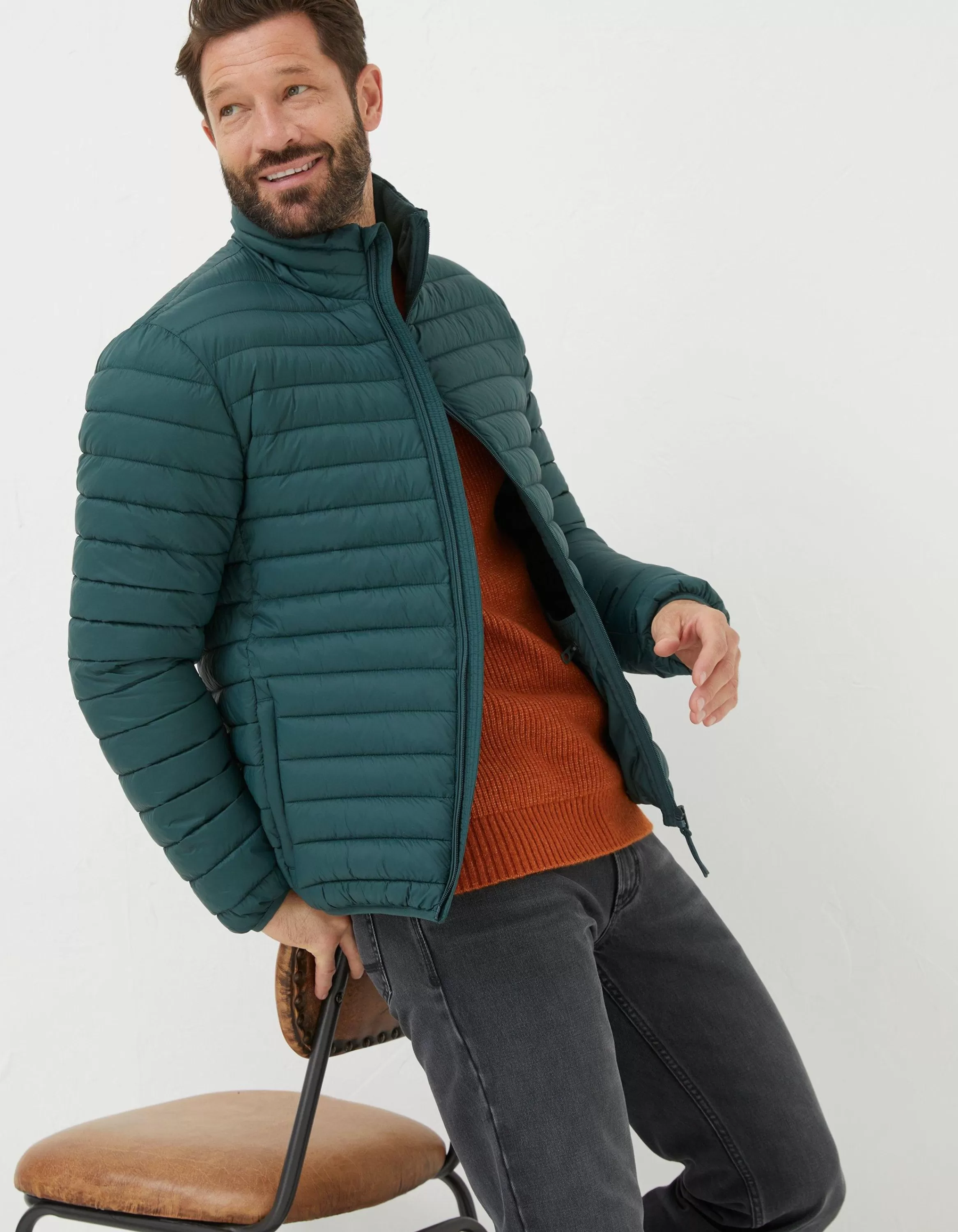 Discount FatFace Dartmouth Puffer Jacket Emerald Green