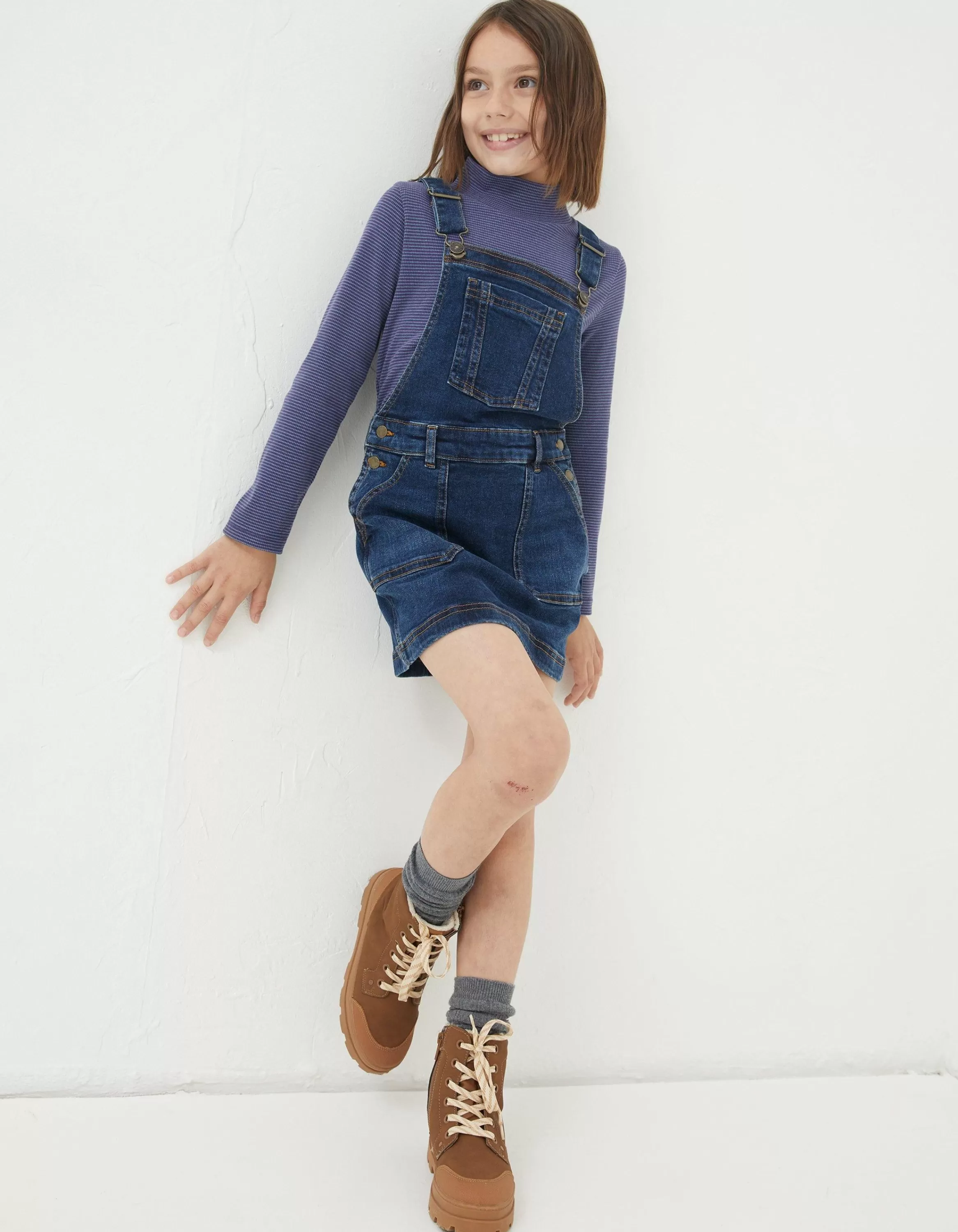 Clearance FatFace Denim Pinny Denim Blue