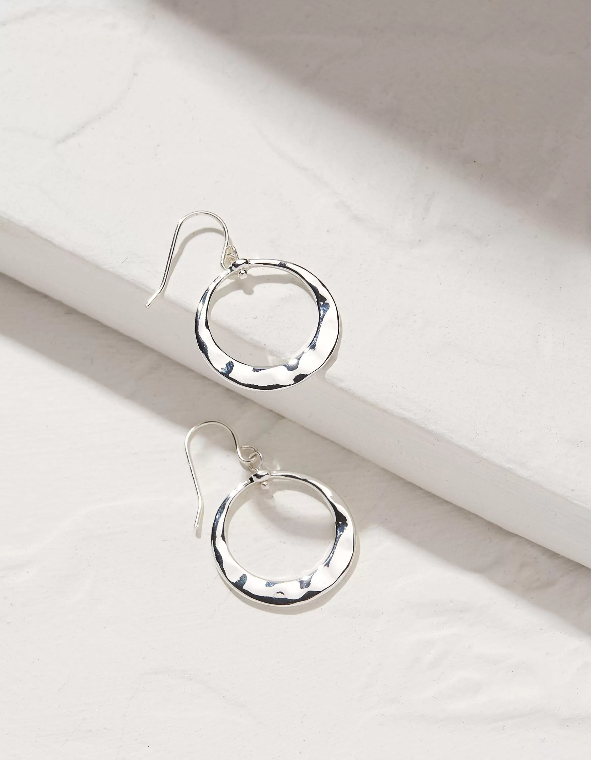 Outlet FatFace Disc Drop Earrings Silver