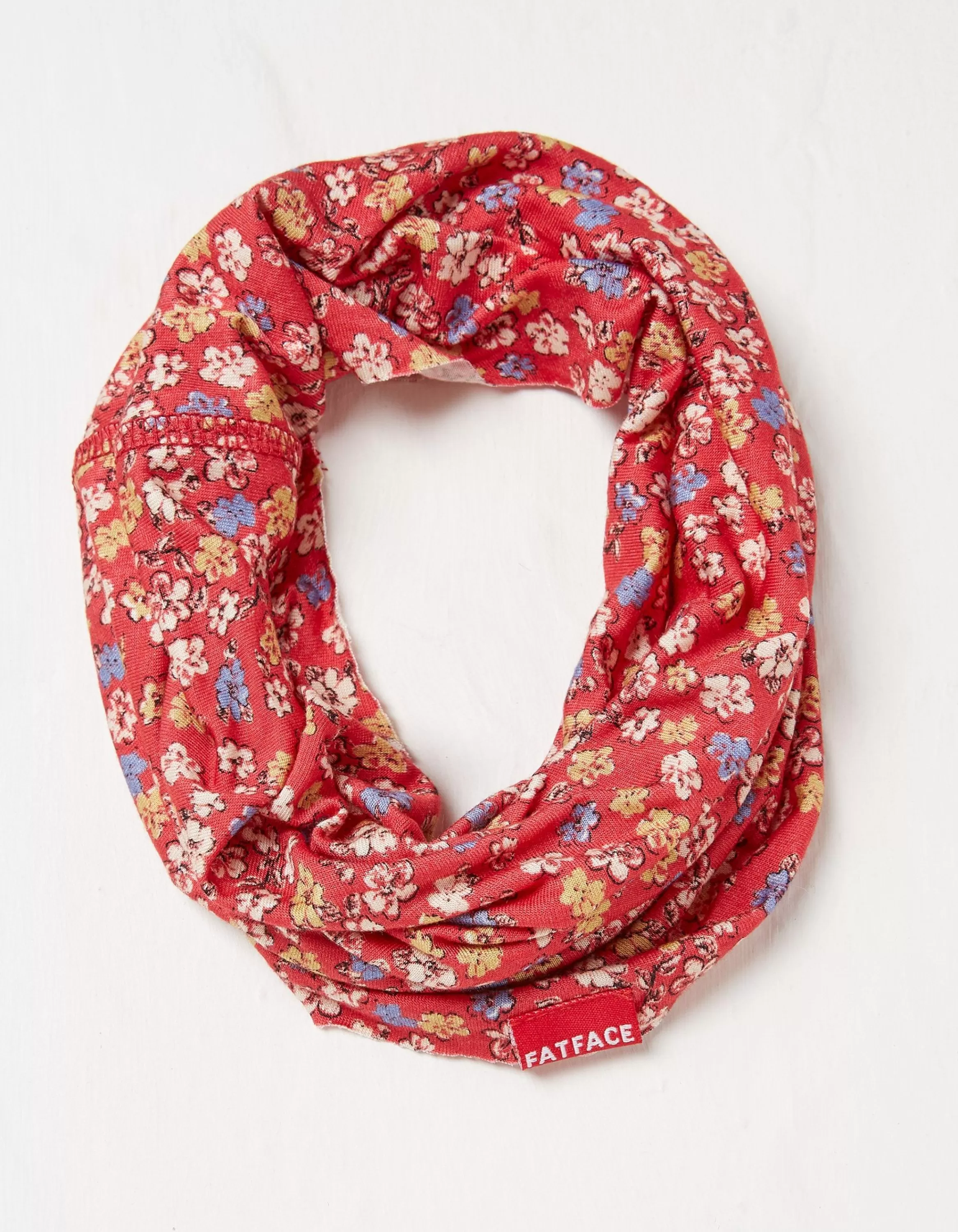 Cheap FatFace Ditsy Floral Snood Bright Red