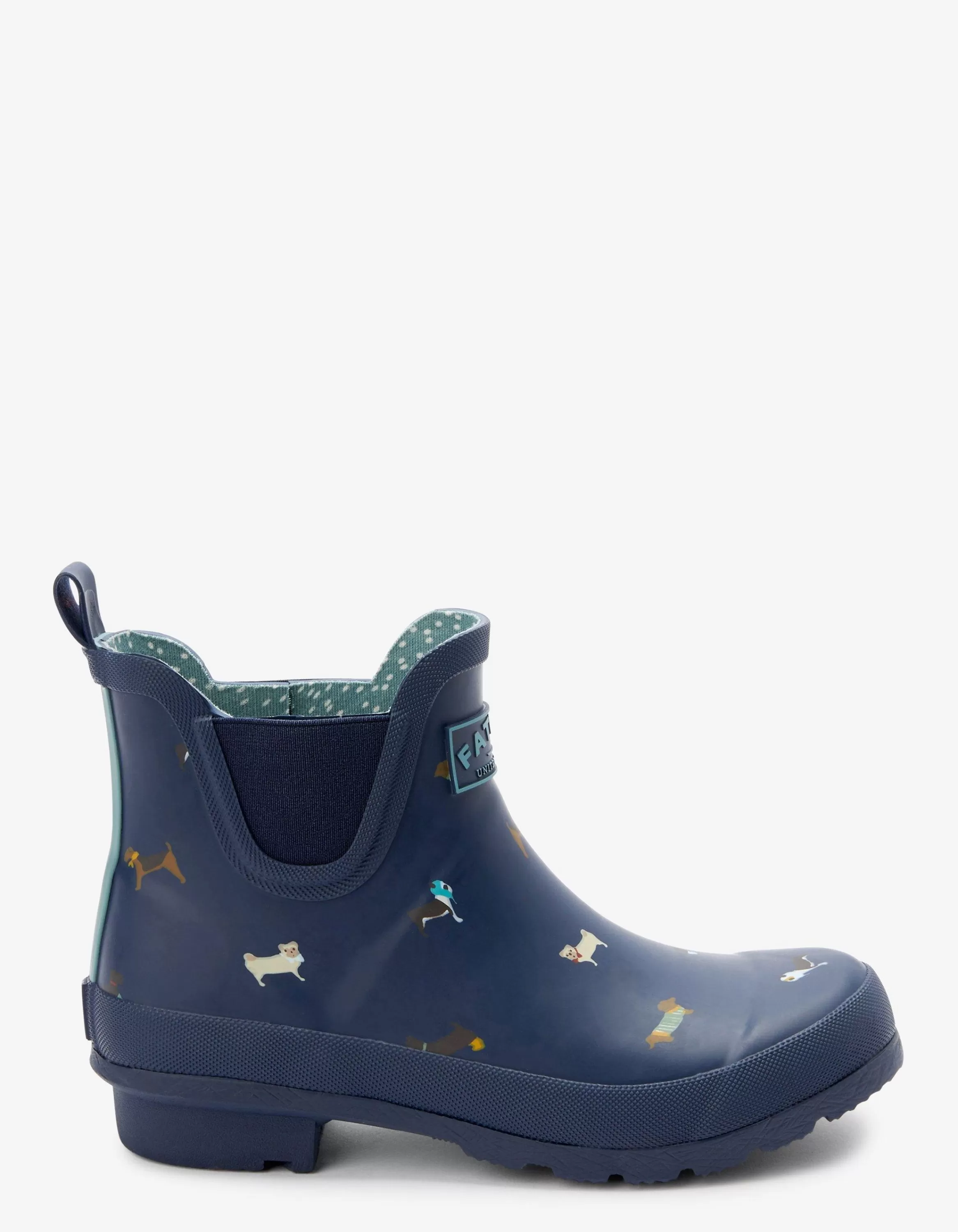 Best Sale FatFace Dog Print Ankle Wellies Navy