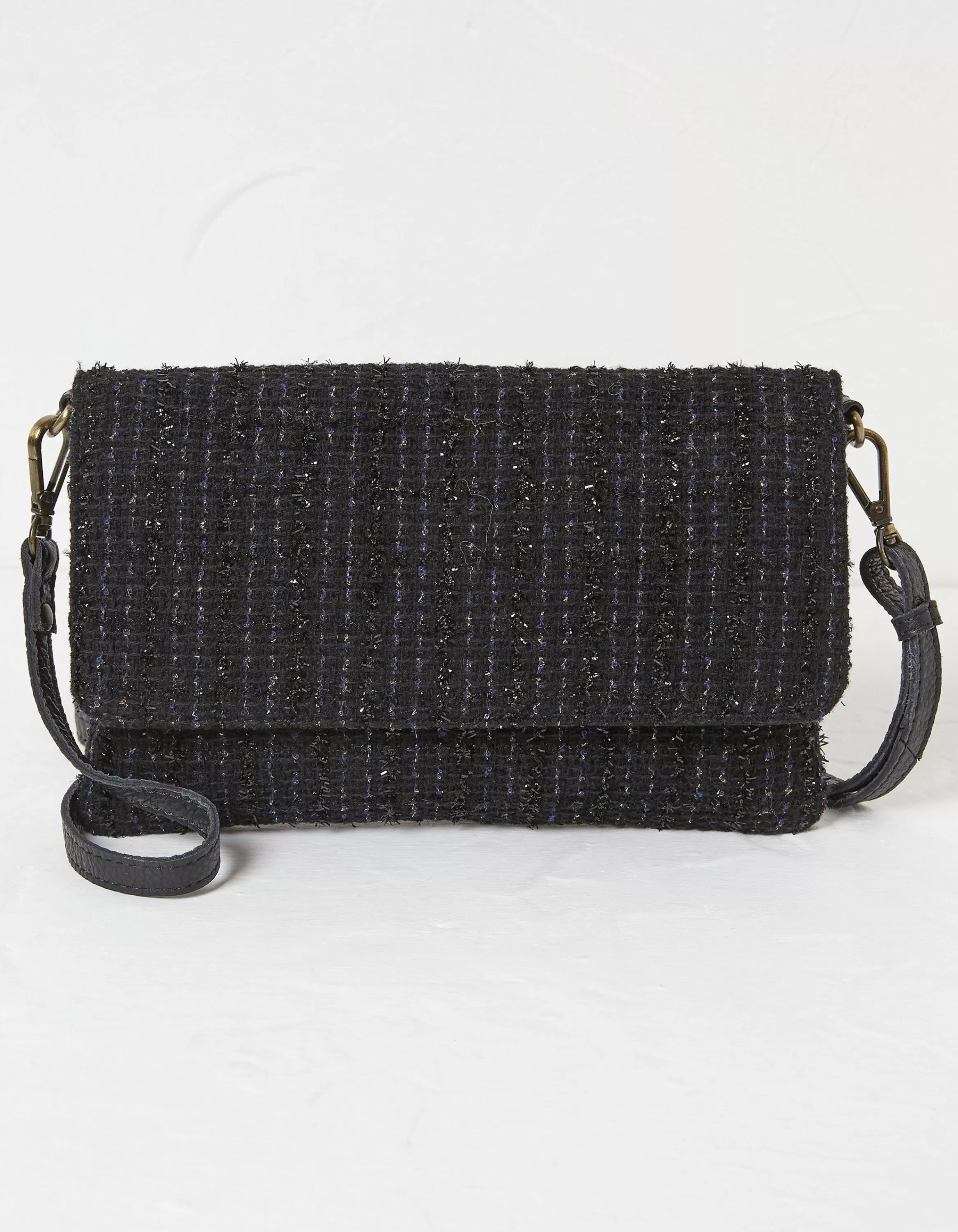 Outlet FatFace Elena Boucle Crossbody Bag Black