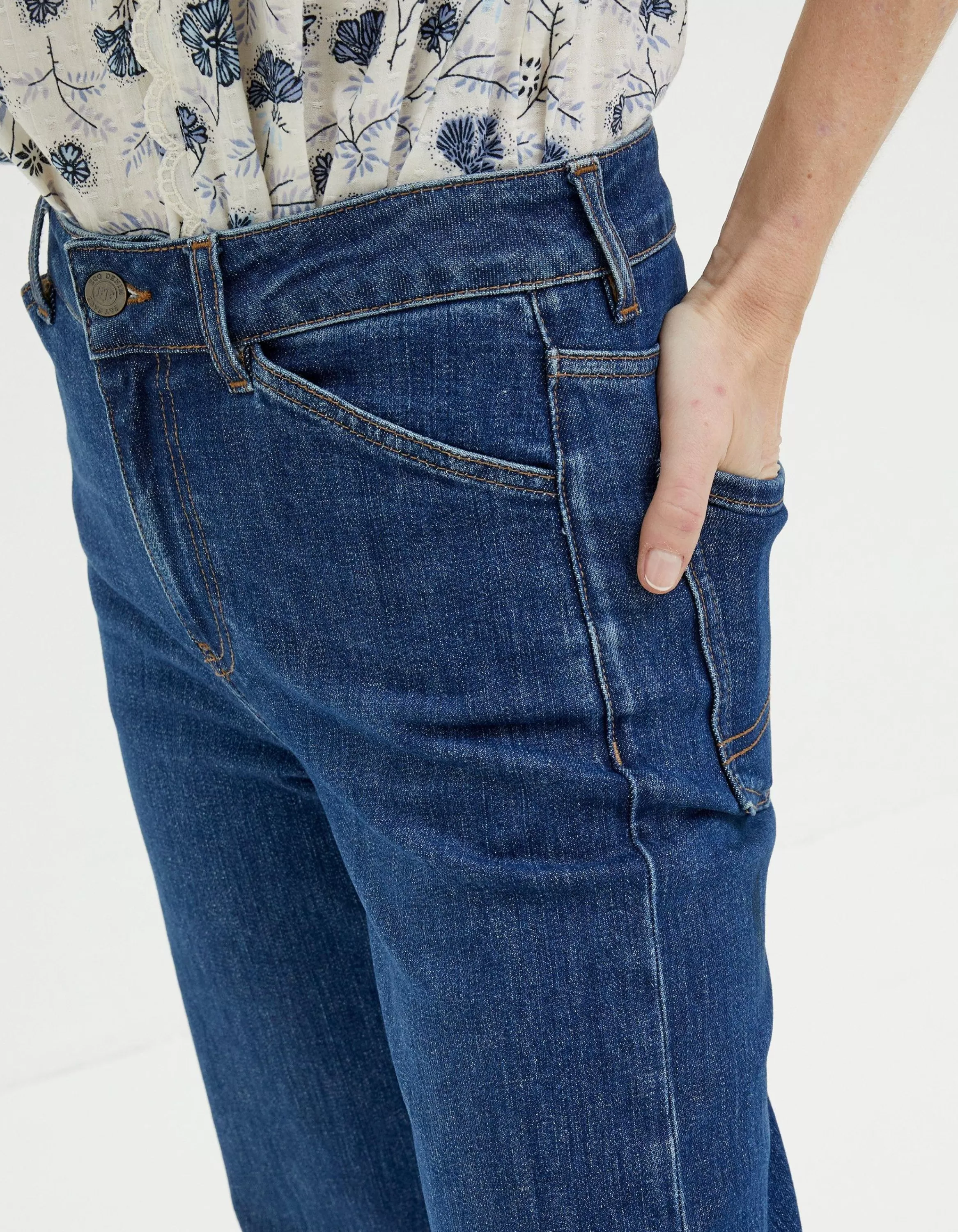 Best Sale FatFace Elise Wide Leg Jeans Indigo Blue