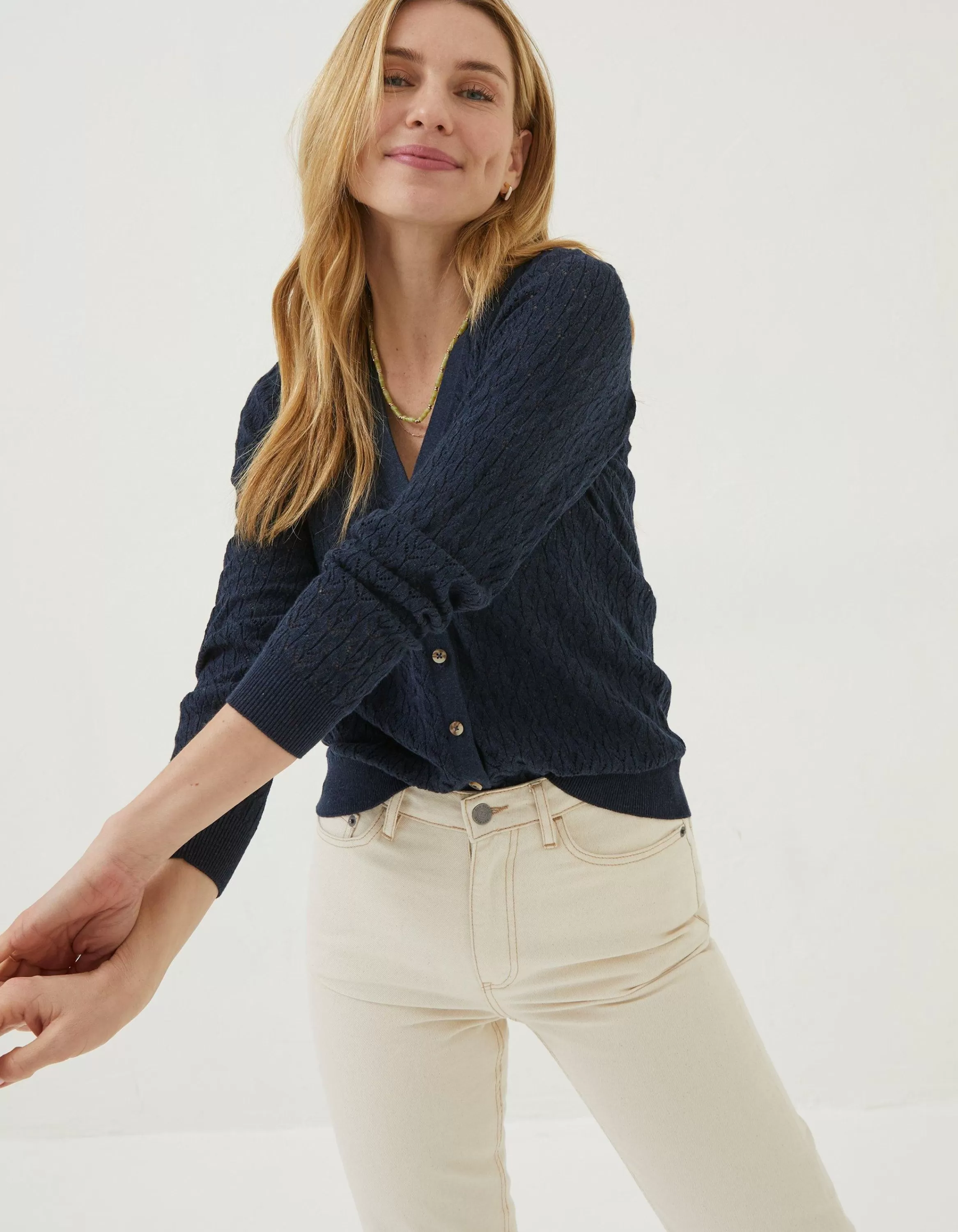 Clearance FatFace Elissa Cardigan Navy