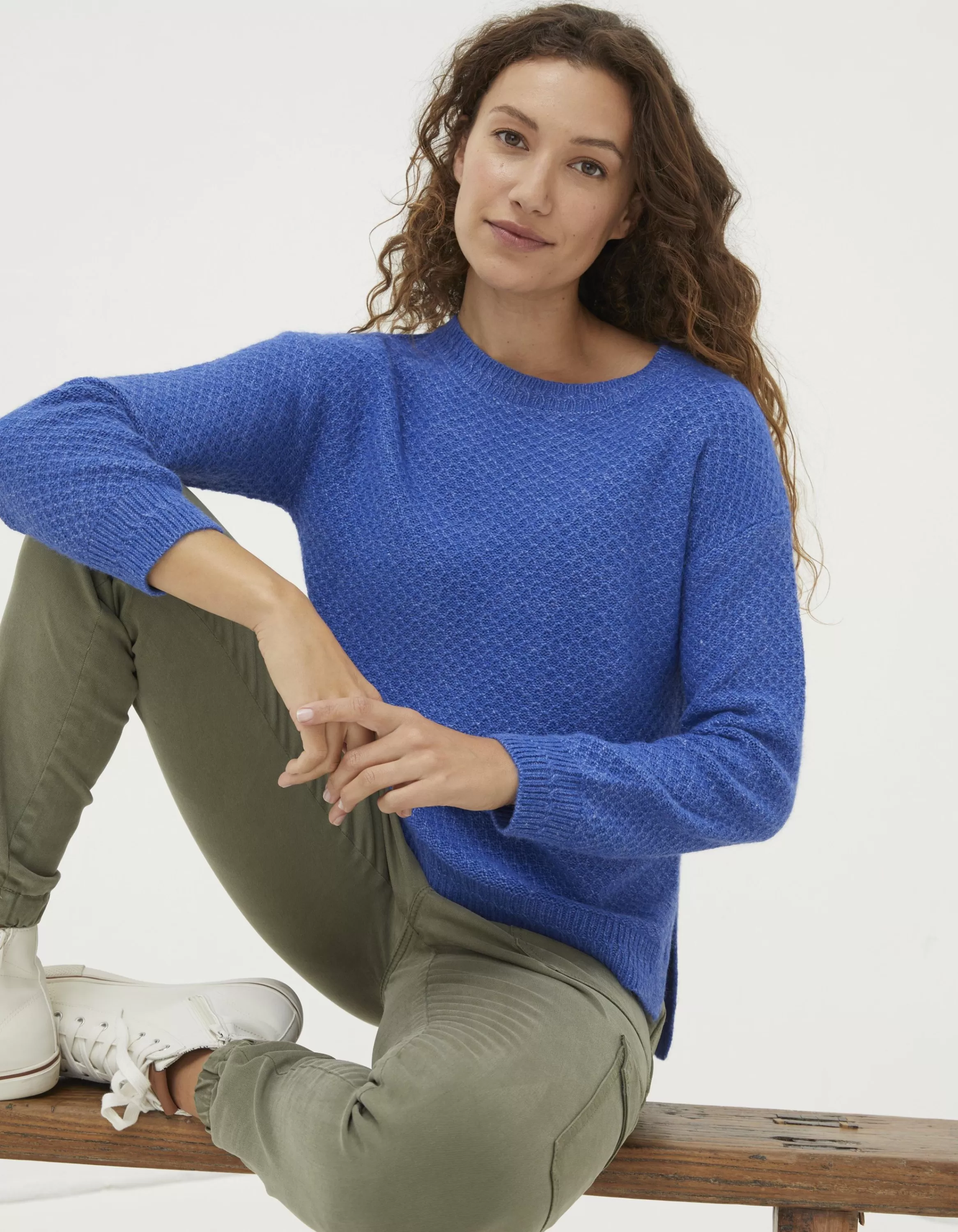 Online FatFace Ellie Jumper Cobalt Blue