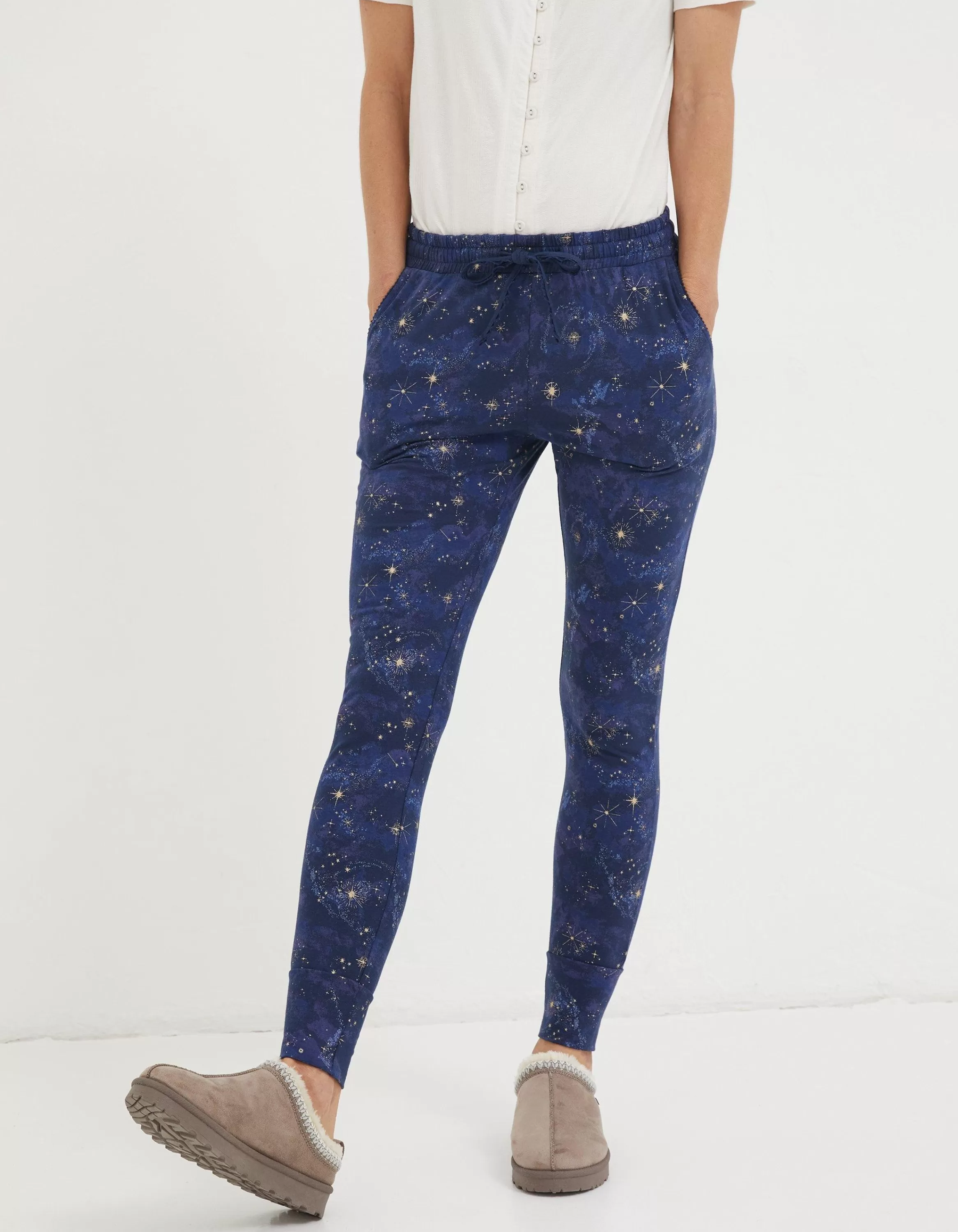 Best Sale FatFace Ellie Star Pyjama Leggings Navy