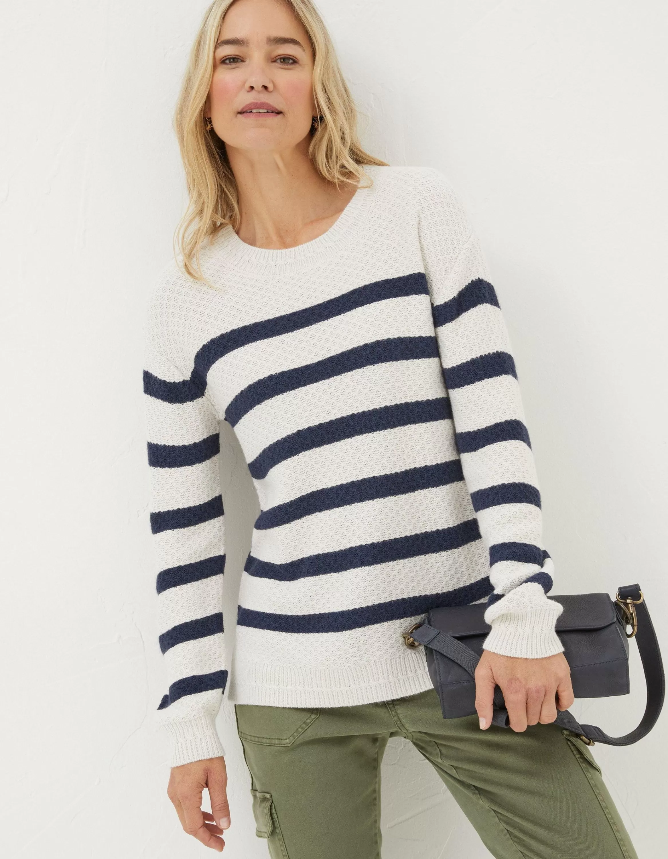 Outlet FatFace Ellie Stripe Jumper Ivory