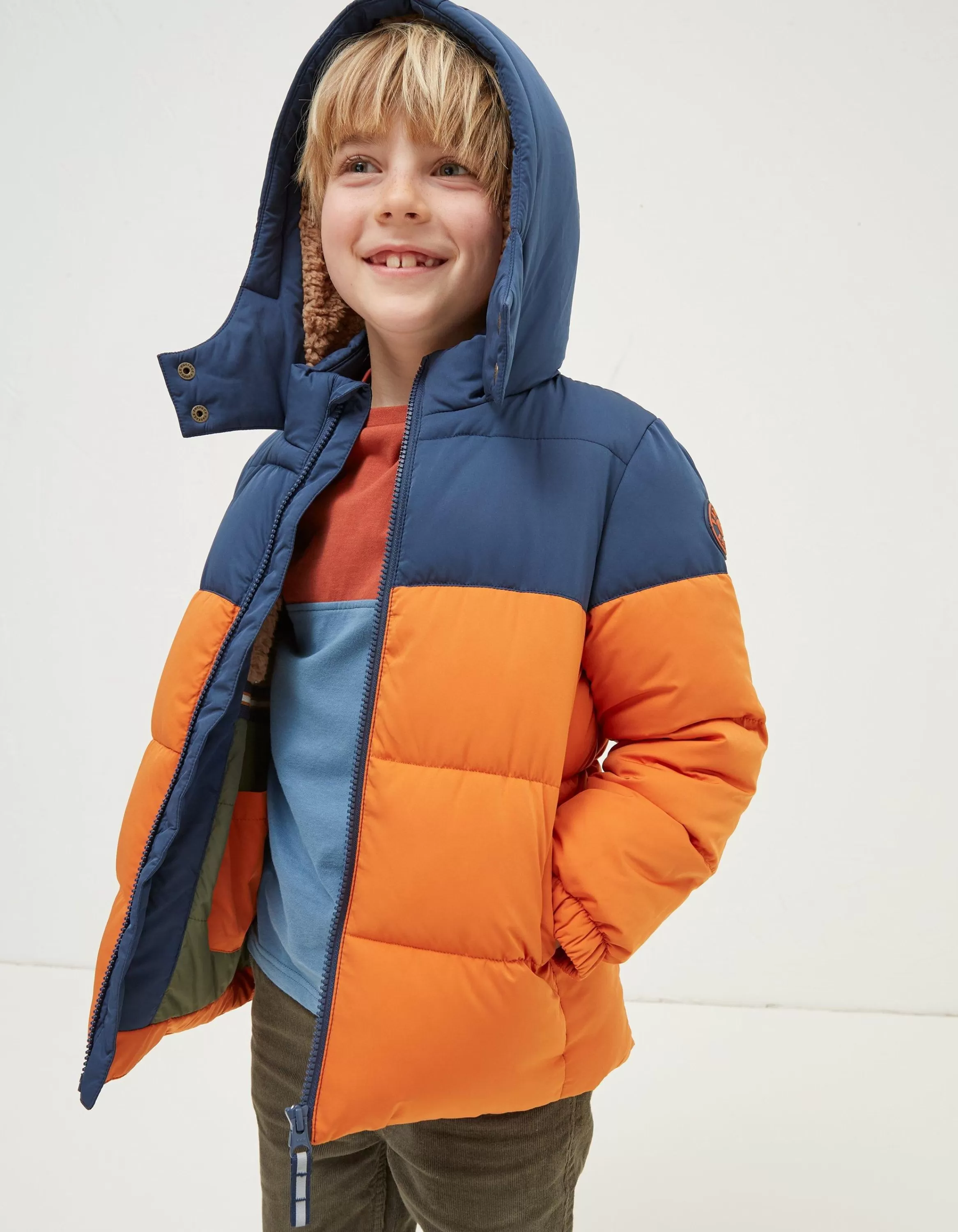 Sale FatFace Ellis Padded Jacket Orange