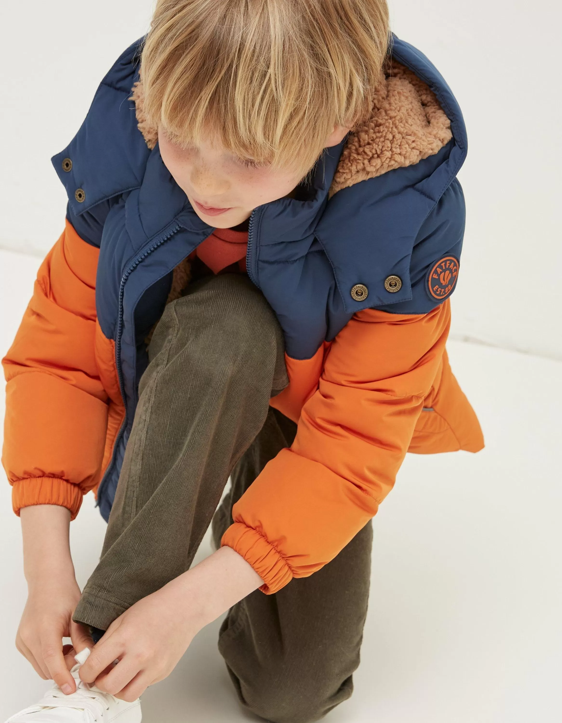 Sale FatFace Ellis Padded Jacket Orange