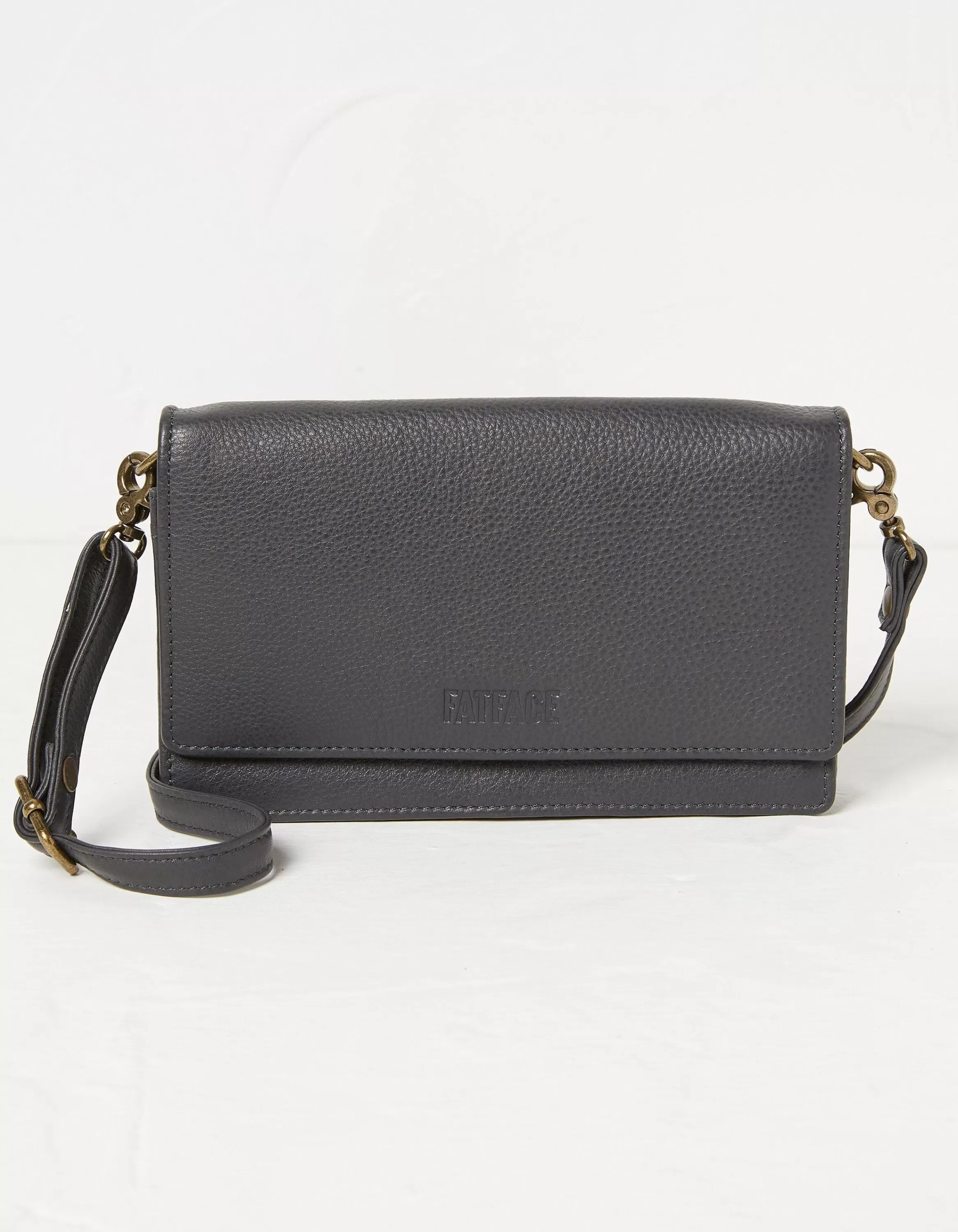 Cheap FatFace Elodie Mini Phone Bag Charcoal Grey