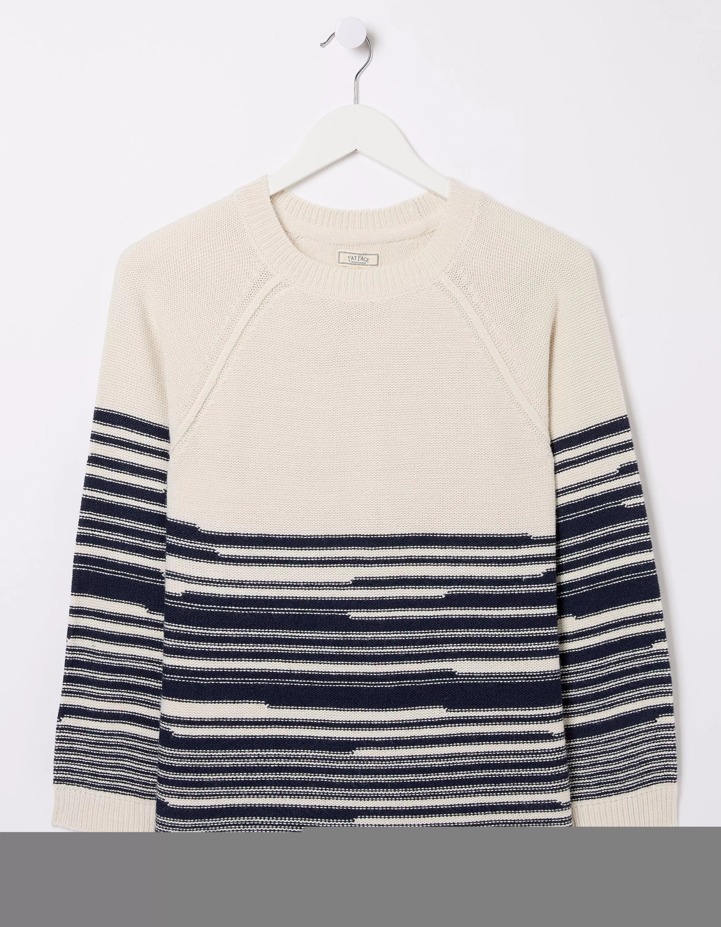 Cheap FatFace Elodie Stripe Jumper Ivory