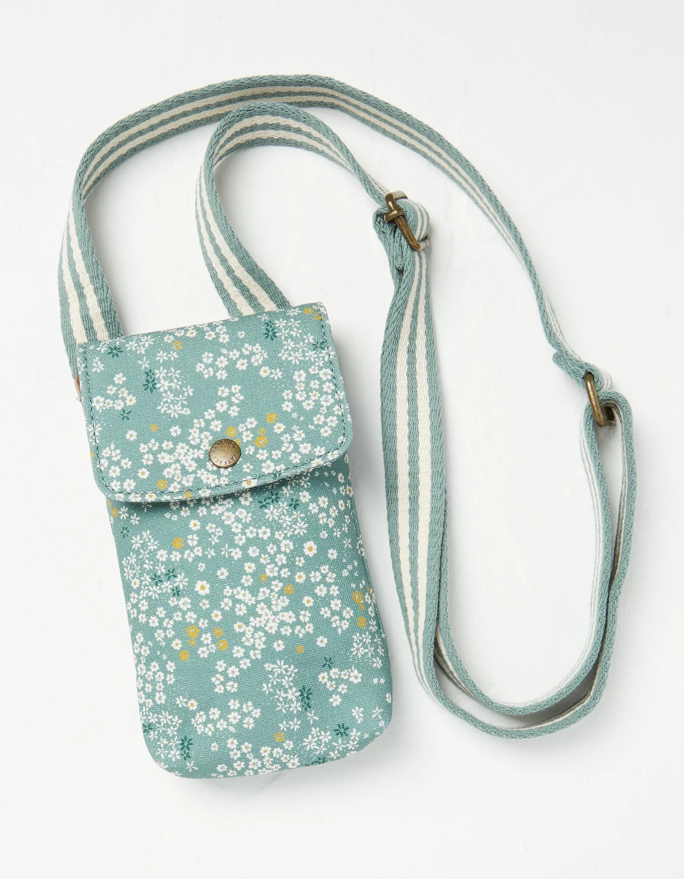 Fashion FatFace Elsie Canvas Phone Bag Green Haze