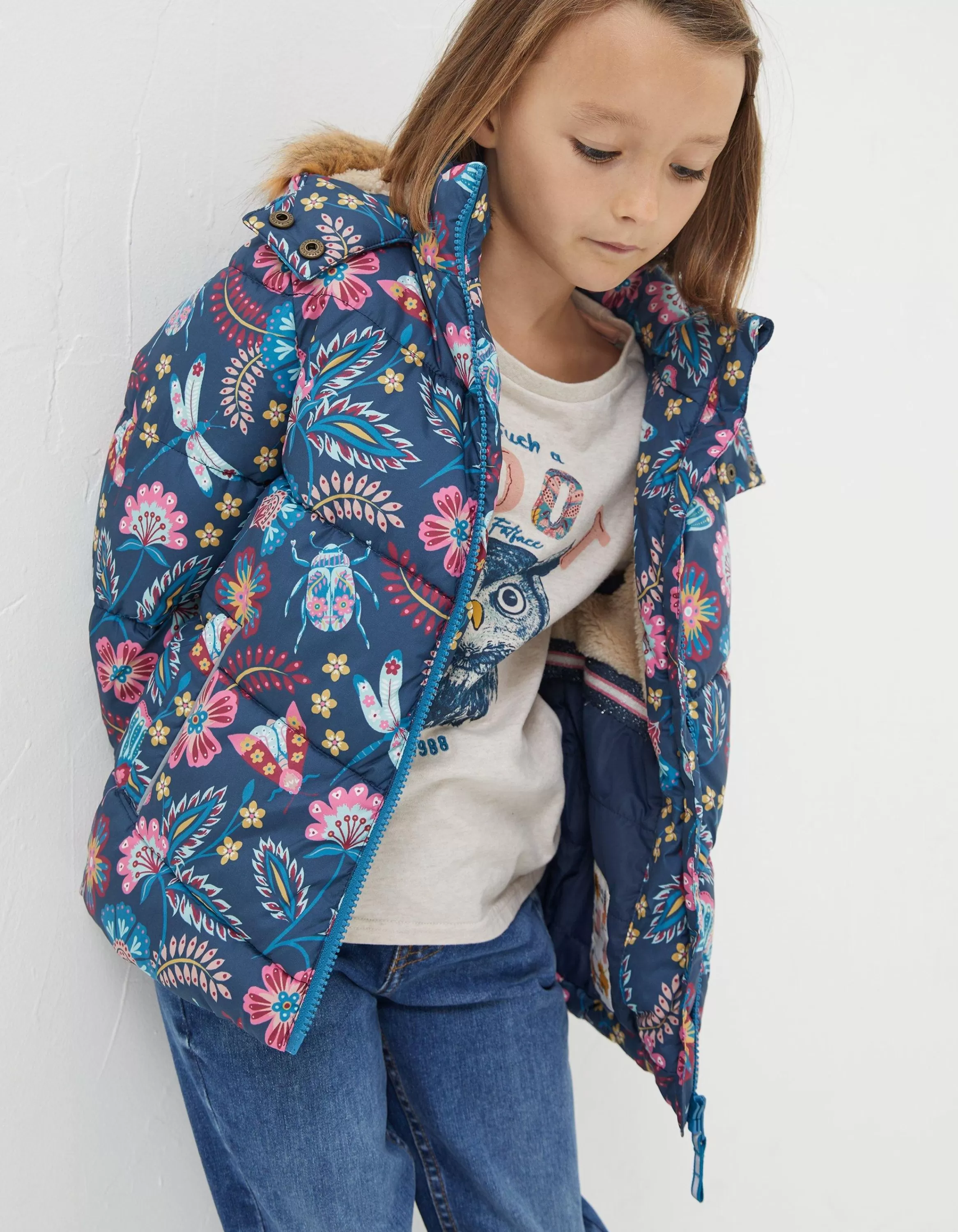 Clearance FatFace Elsie Padded Jacket Navy