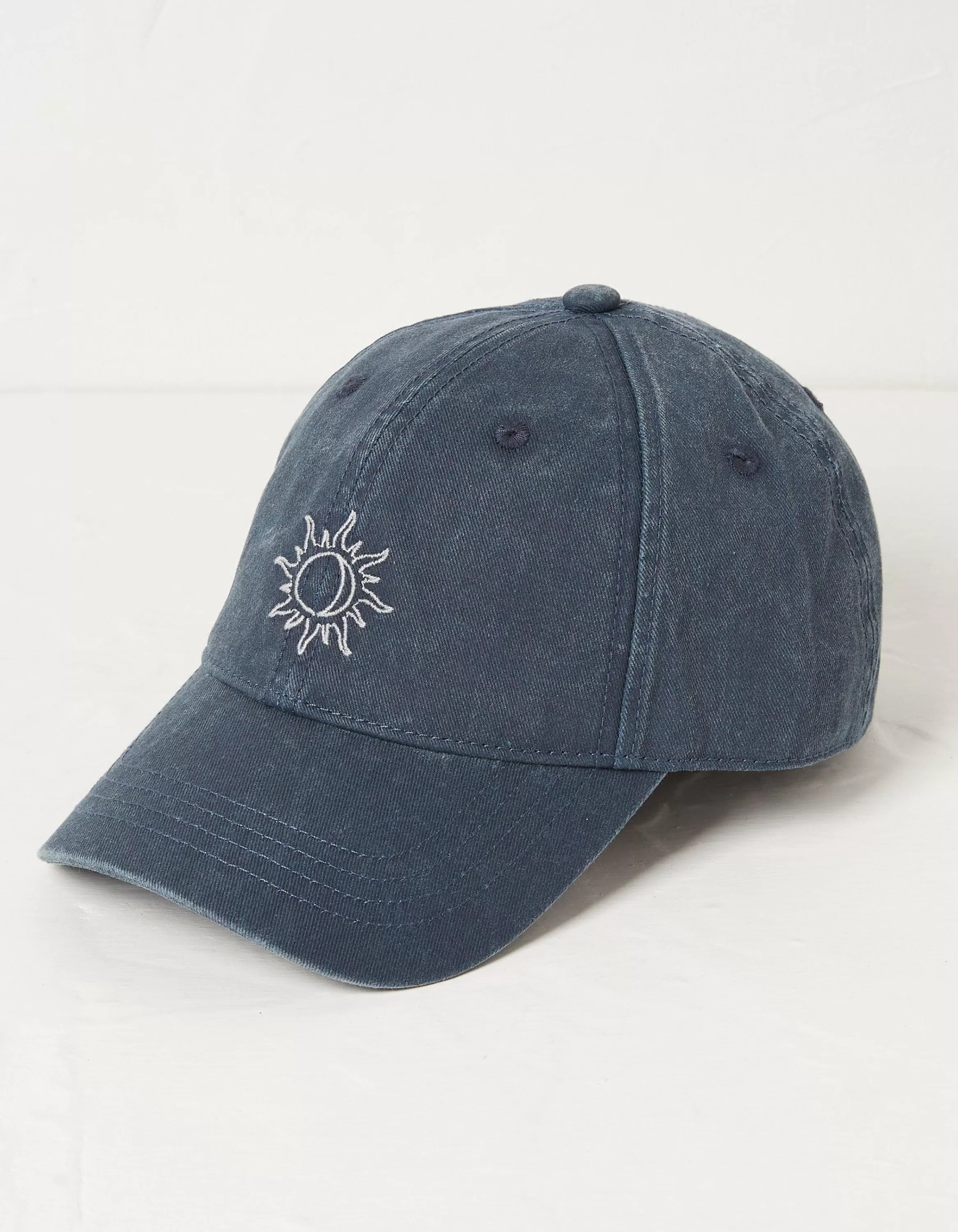 Sale FatFace Embroidered Sun Cap Chambray Blue