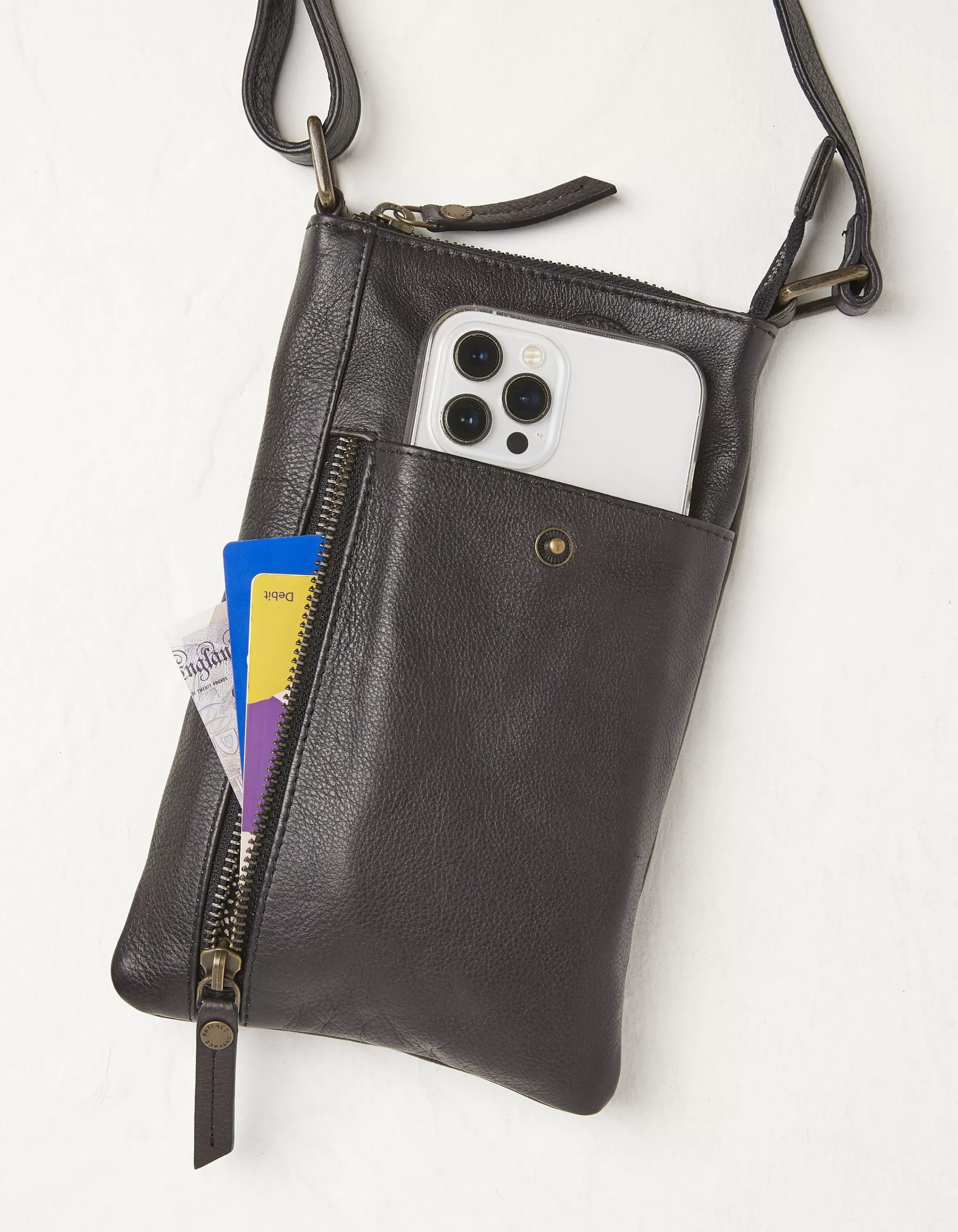 Cheap FatFace Essie Phone Bag Black