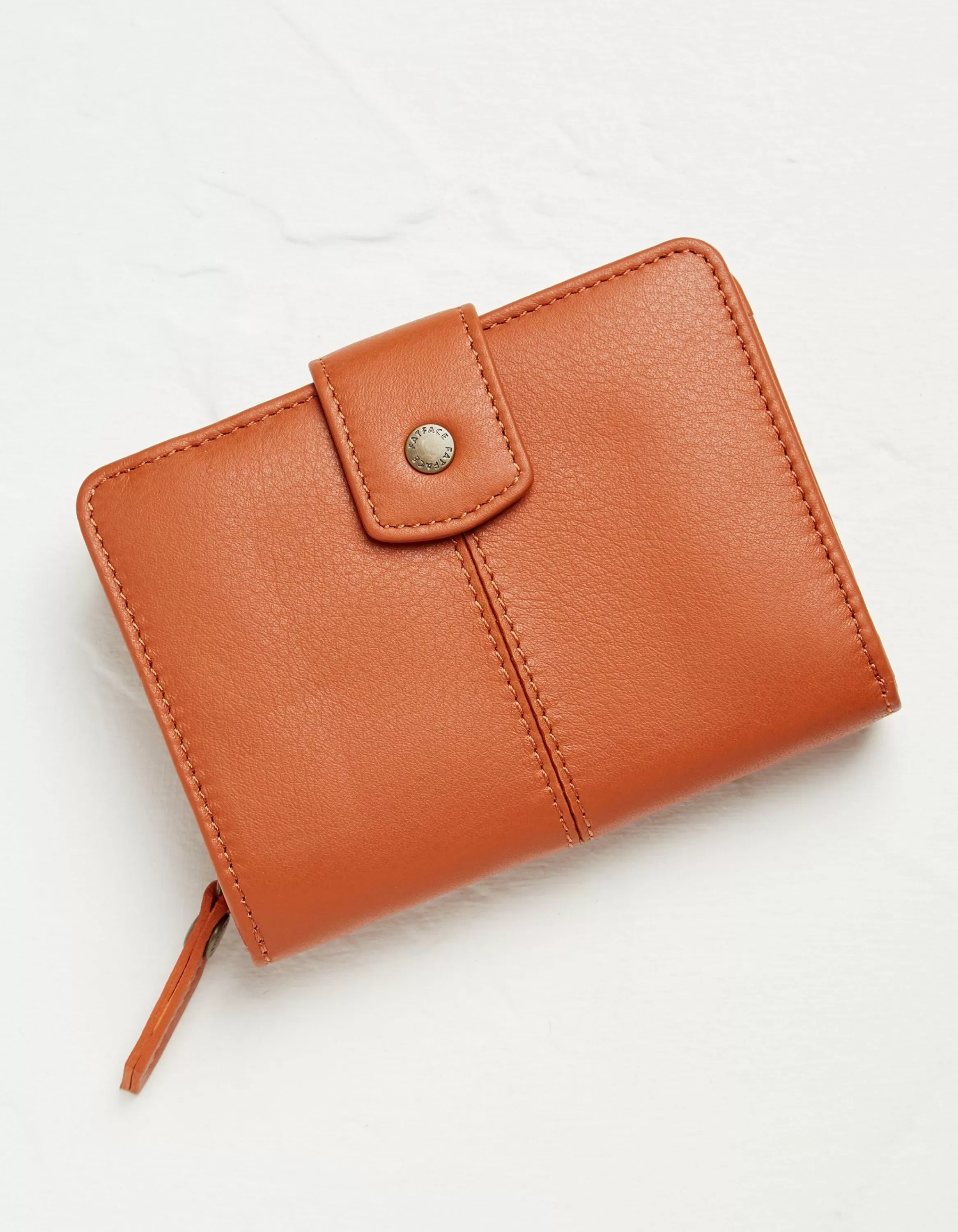 Cheap FatFace Etta Leather Zip Purse Orange