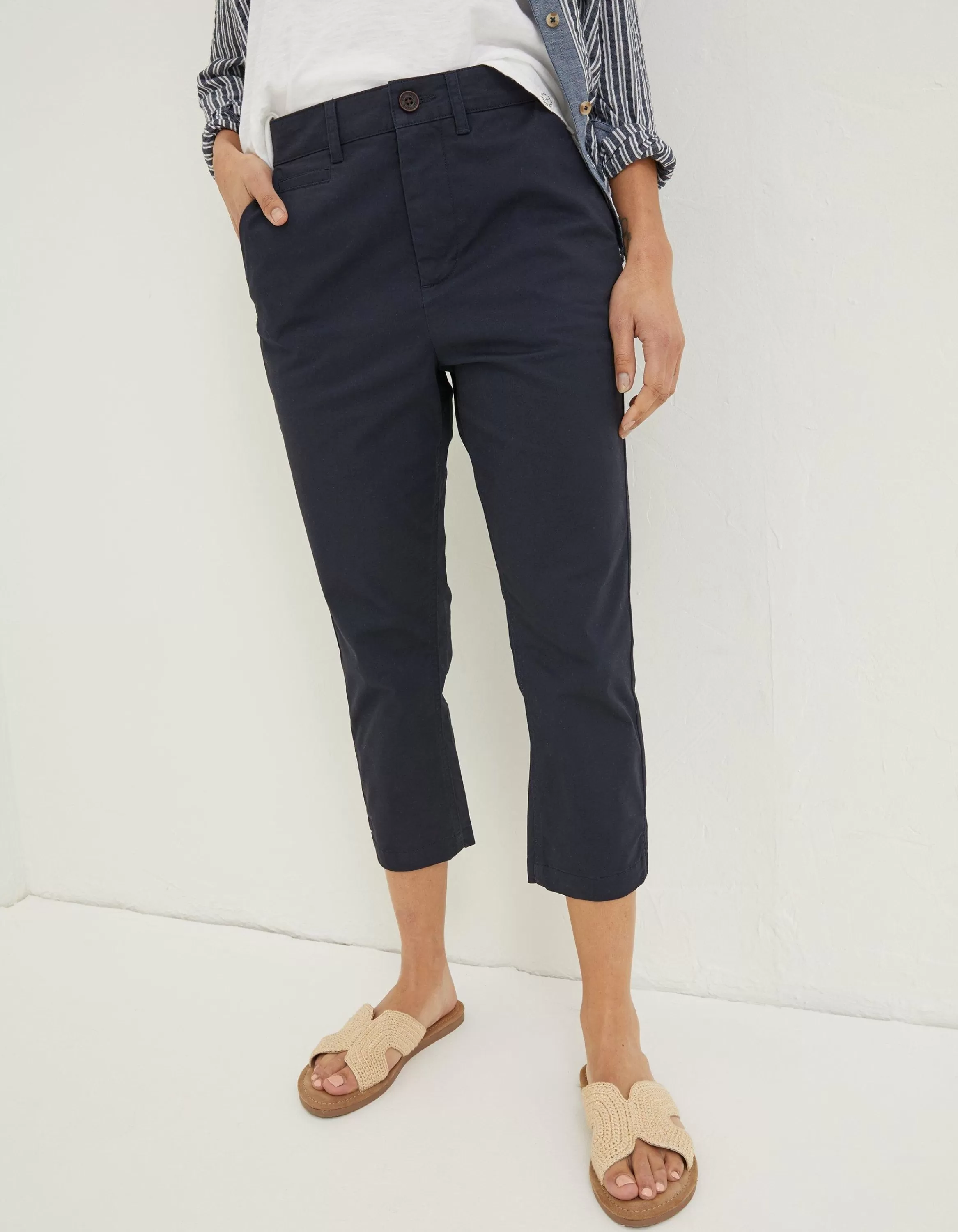 Flash Sale FatFace Farnham Cropped Chinos Navy