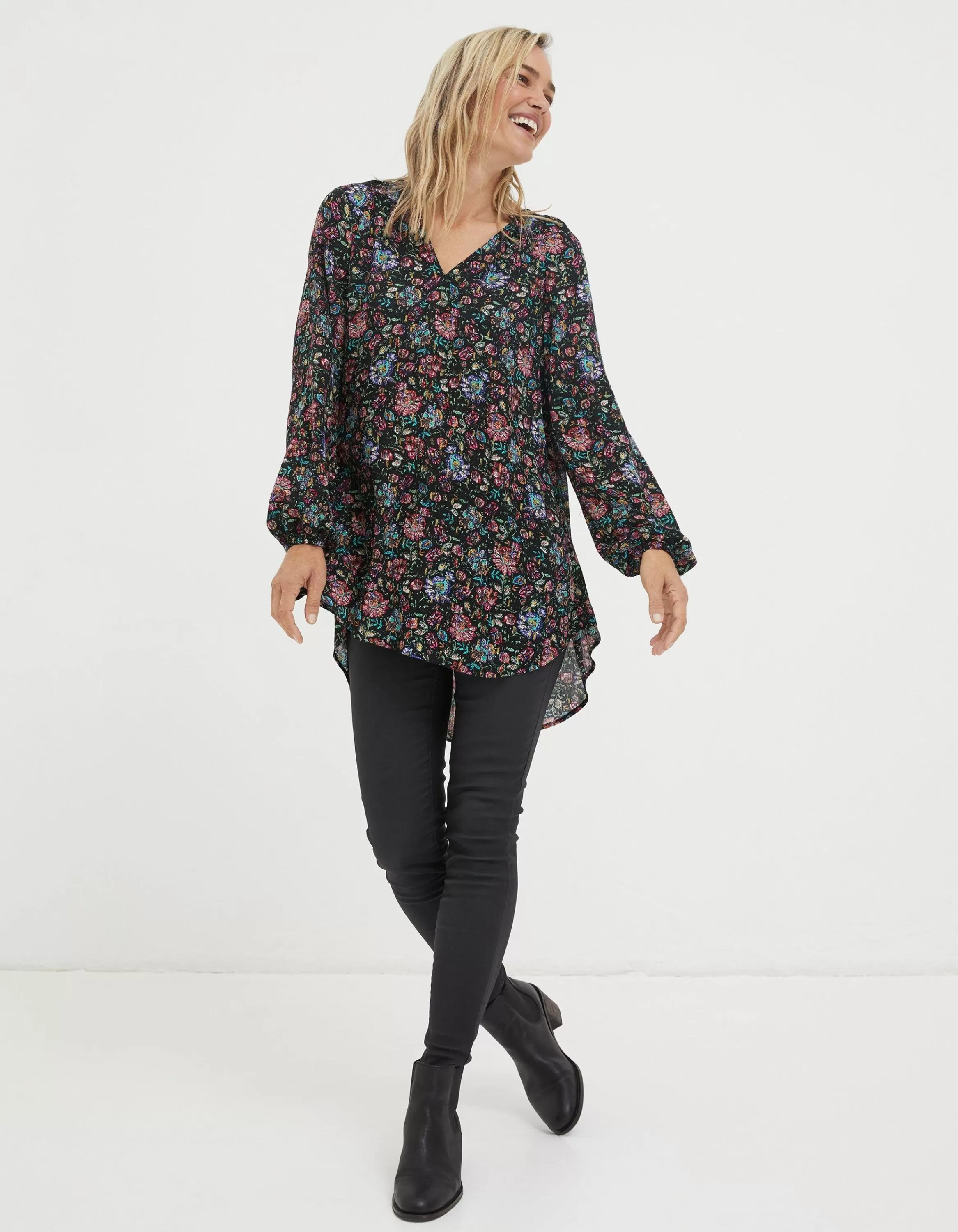 Cheap FatFace Faye Floral Tunic Multi