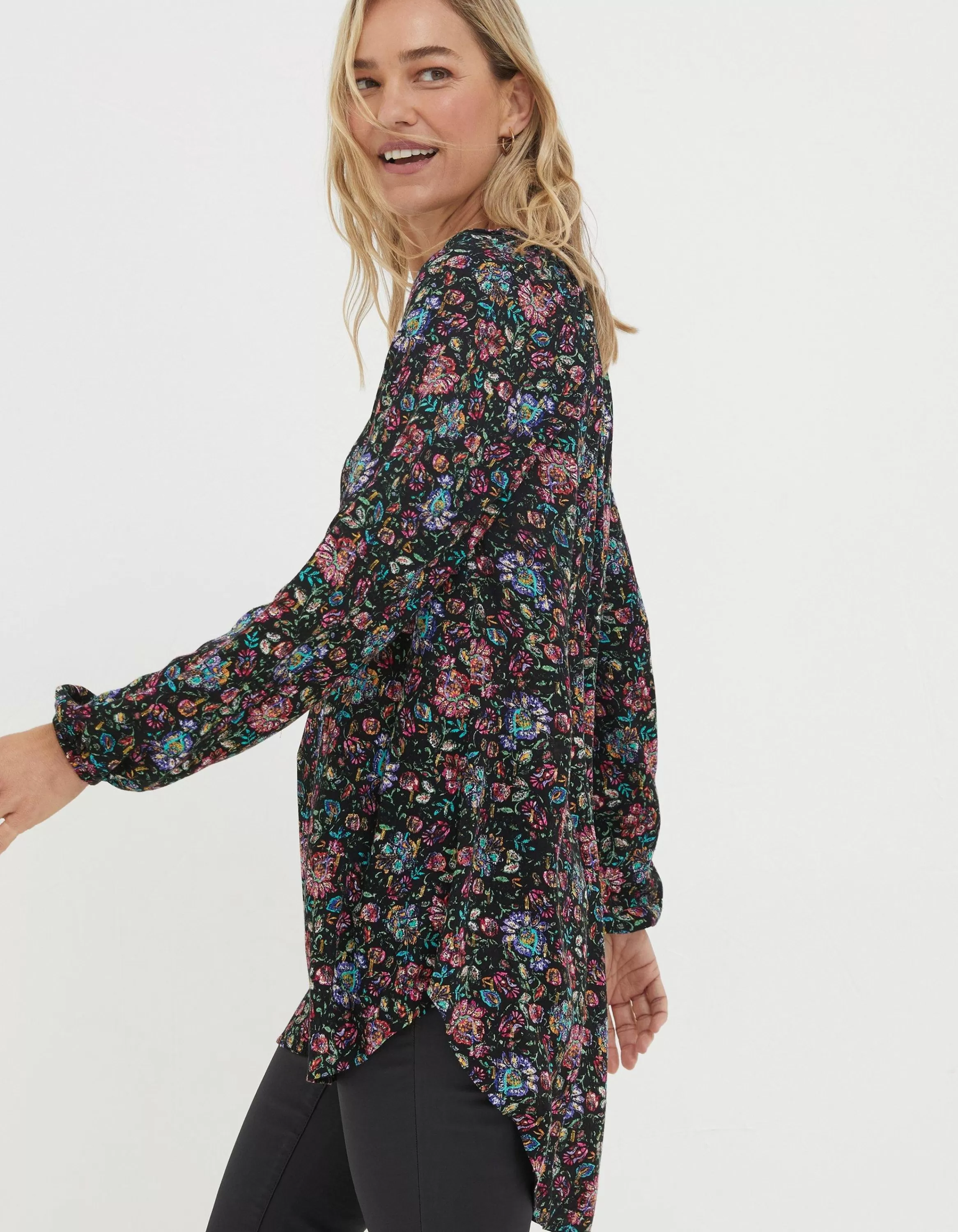 Cheap FatFace Faye Floral Tunic Multi