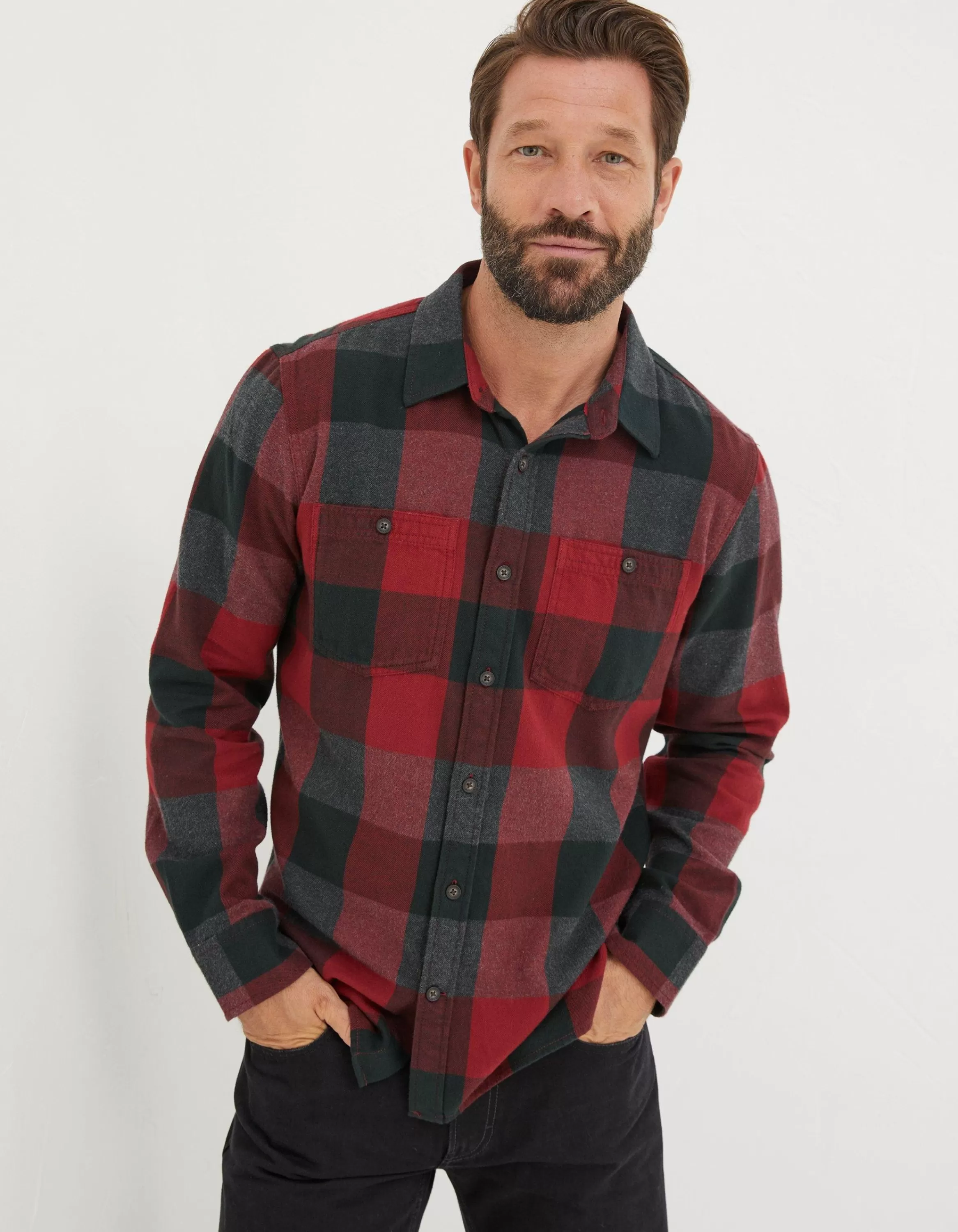 Flash Sale FatFace Ferndale Check Shirt Dark Red