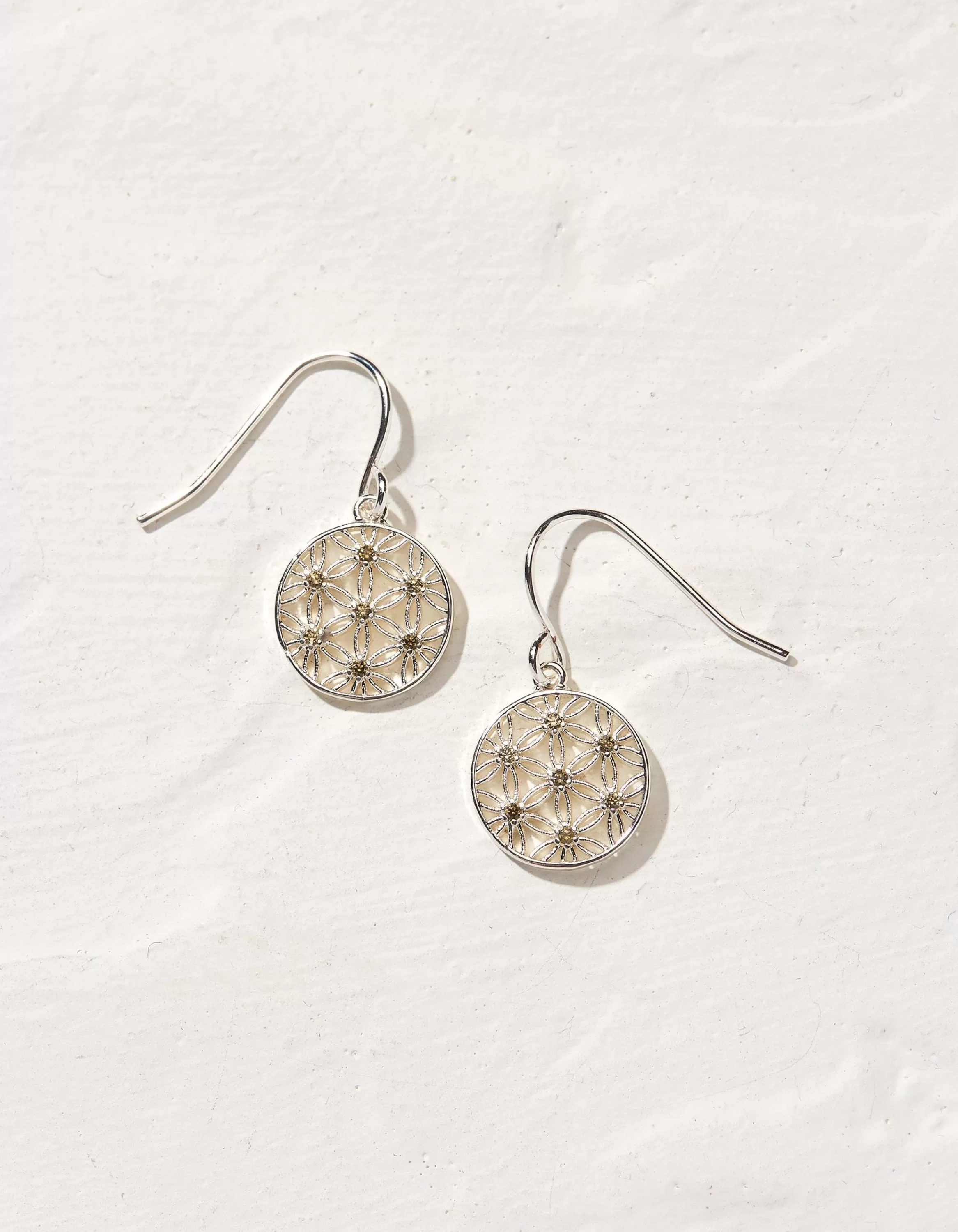 Fashion FatFace Filagree Drop Earrings Silver