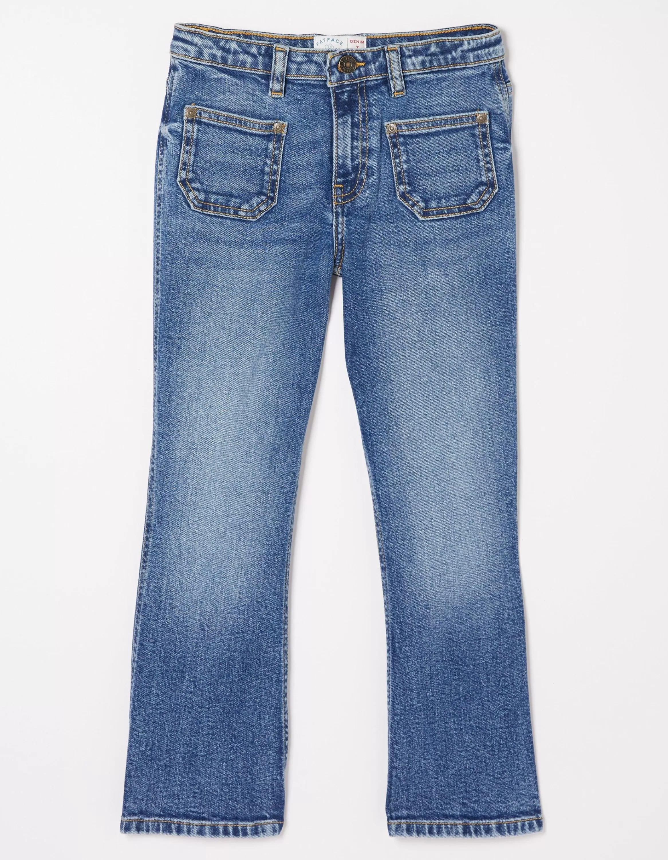 Flash Sale FatFace Flared Denim Jeans Denim Blue