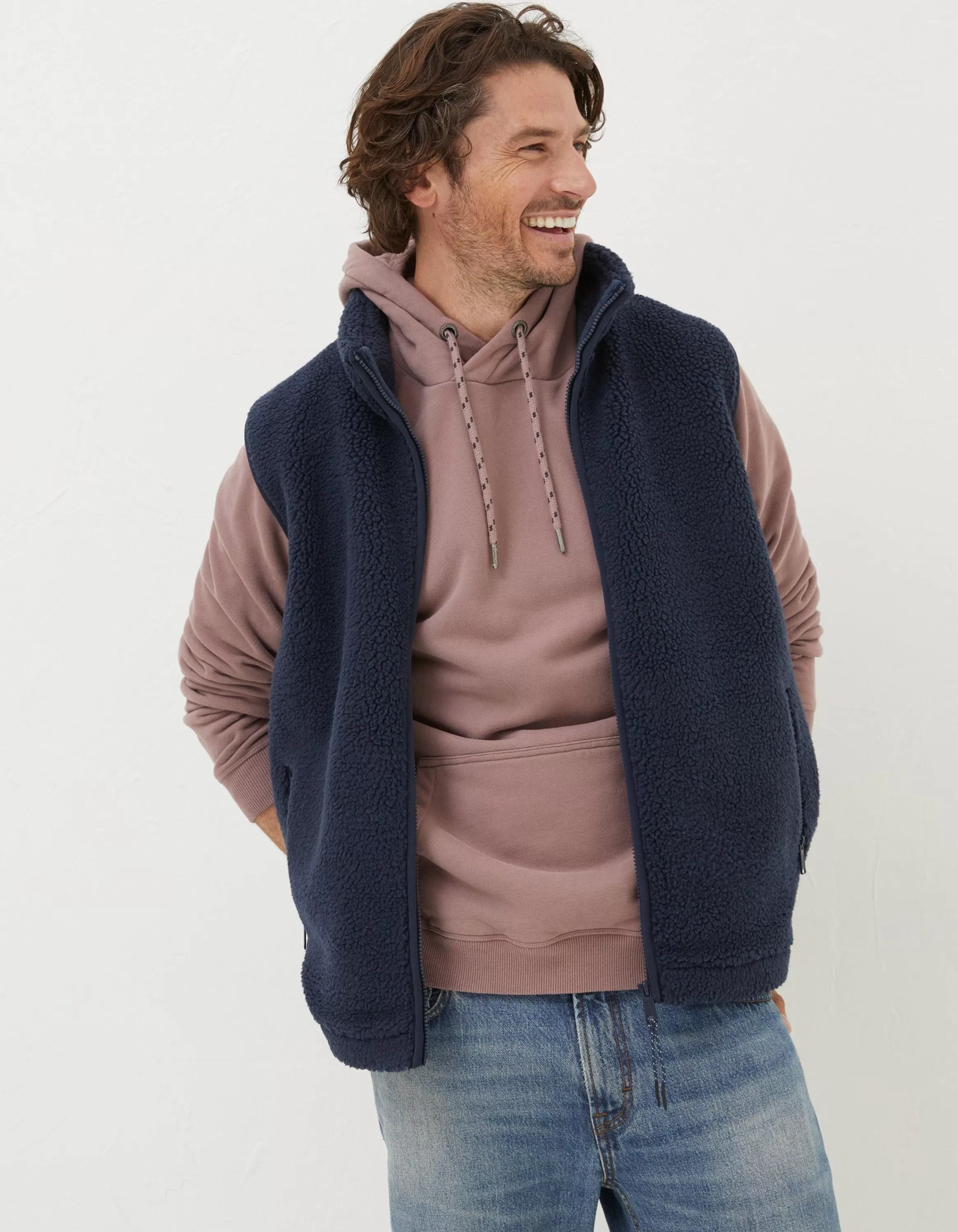 Discount FatFace Fleece Gilet Navy