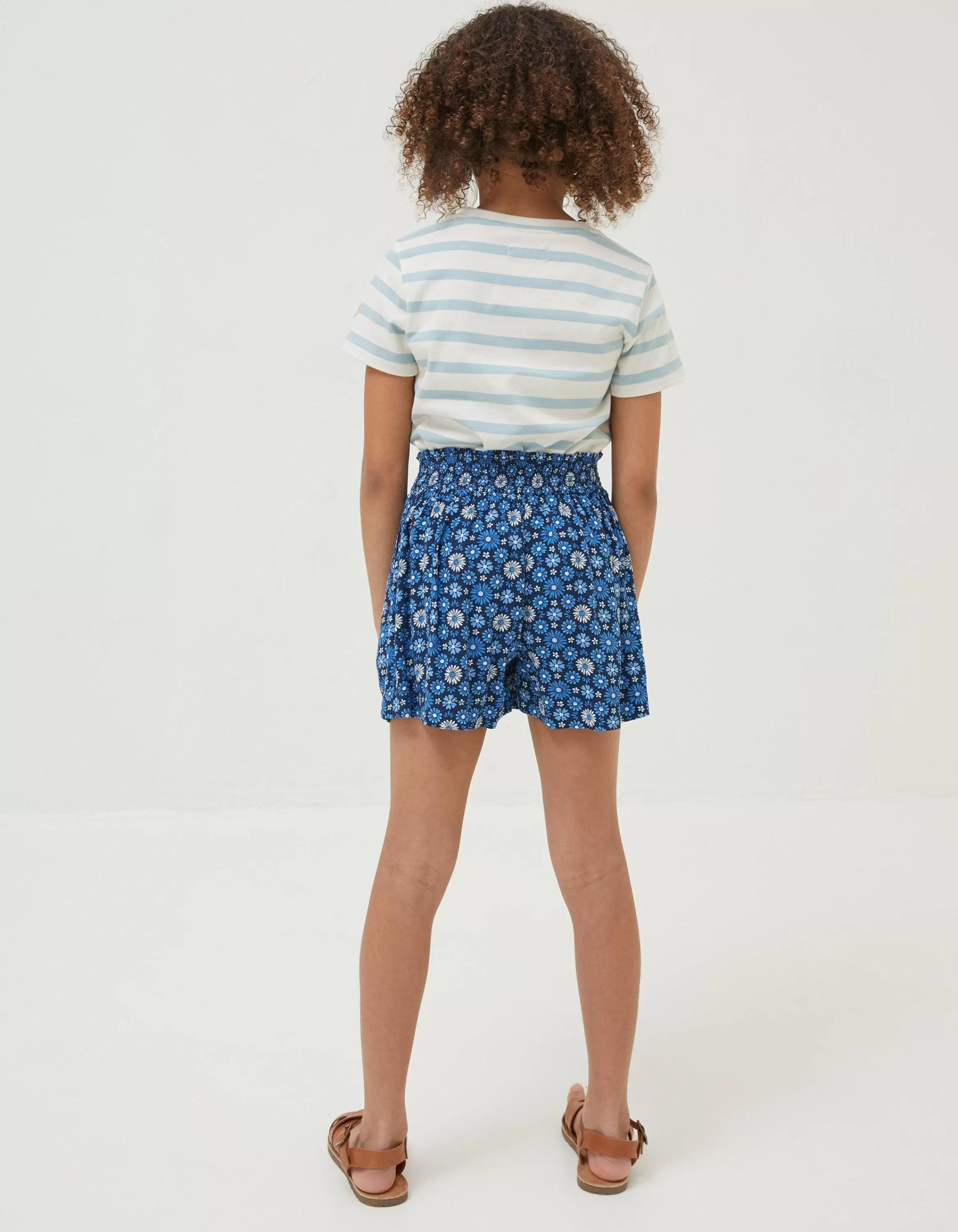 Online FatFace Floral Tile Flippy Shorts Navy