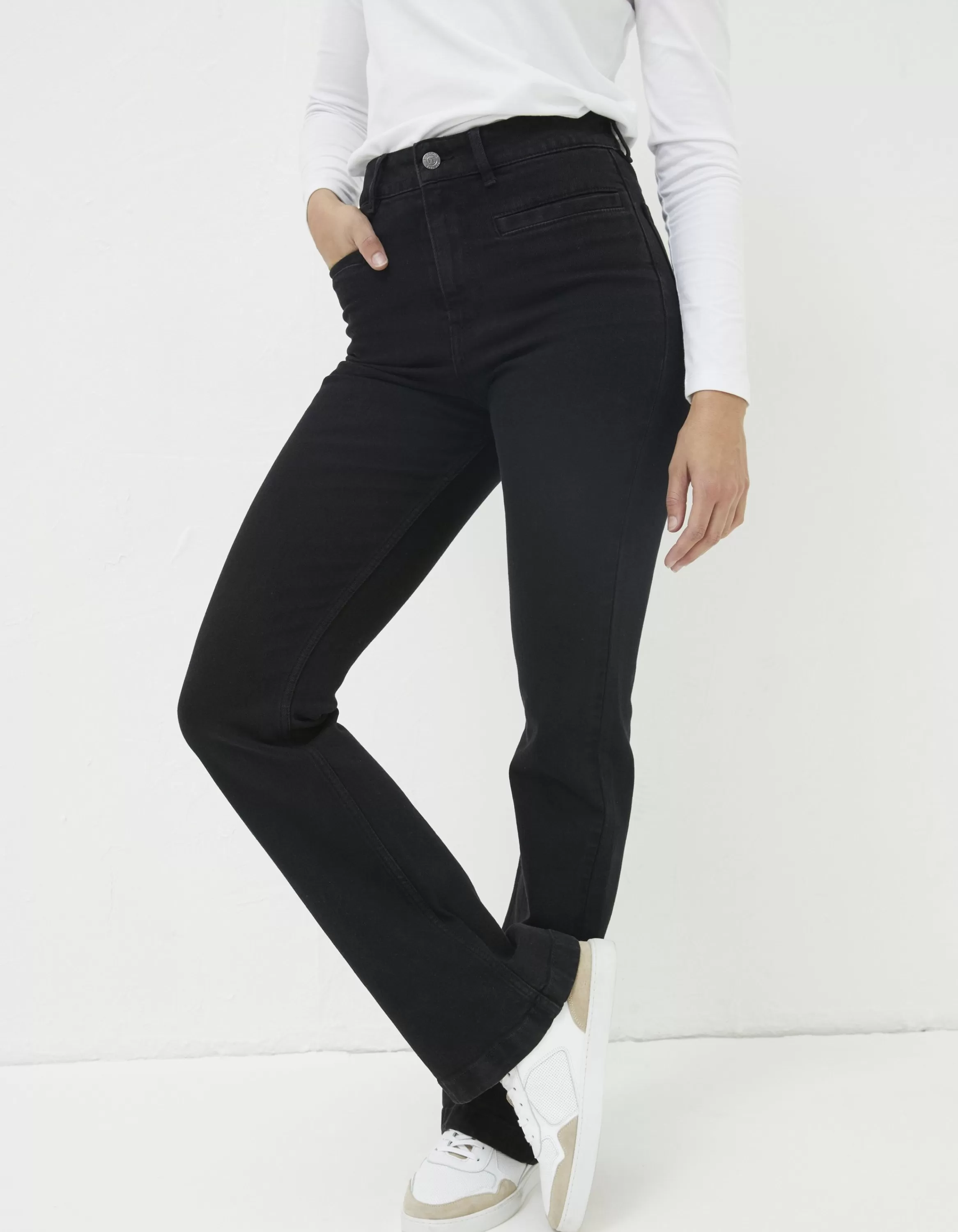 Clearance FatFace Fly Flare Jeans Black