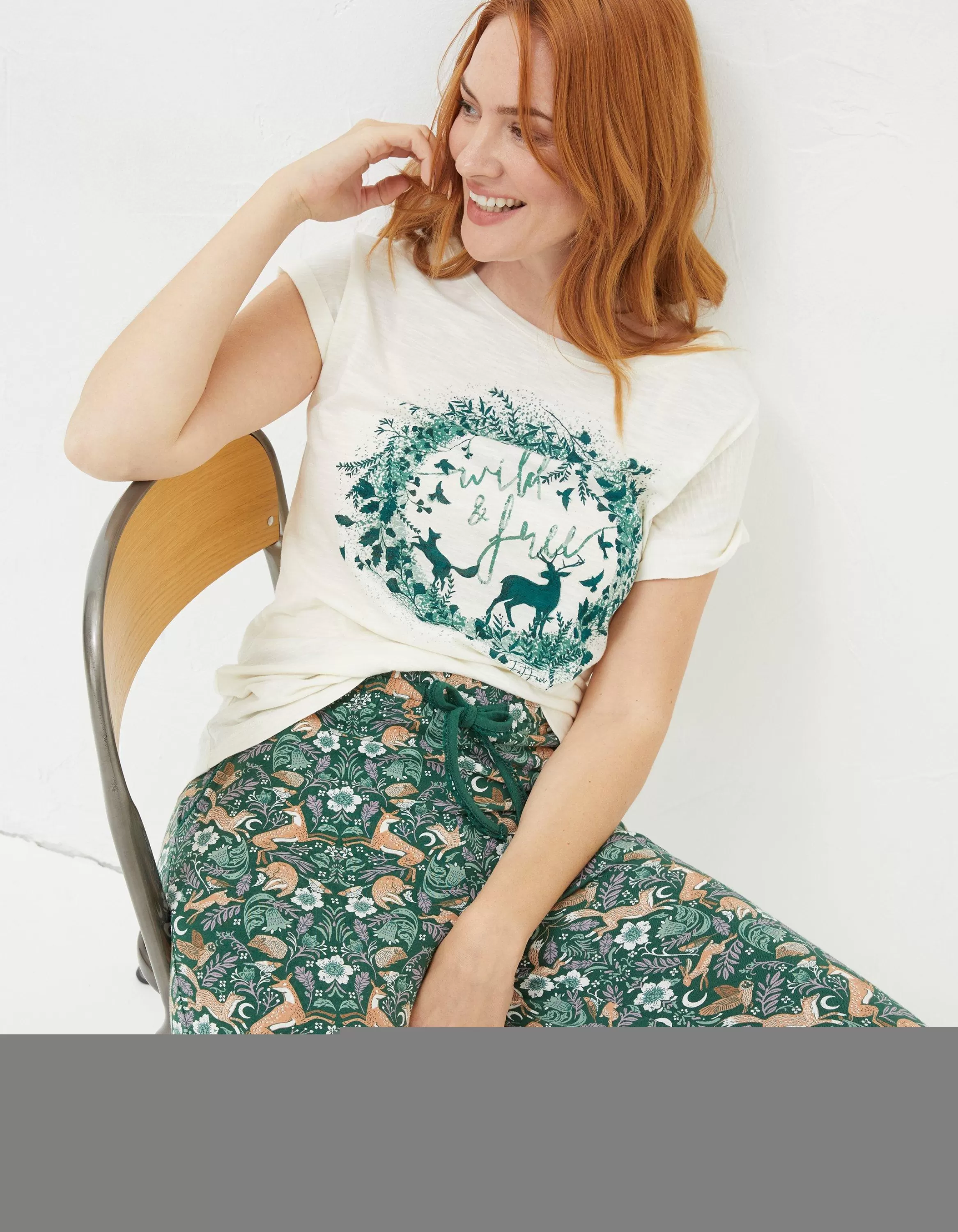 Best Sale FatFace Forest Scapes Tee Ivory