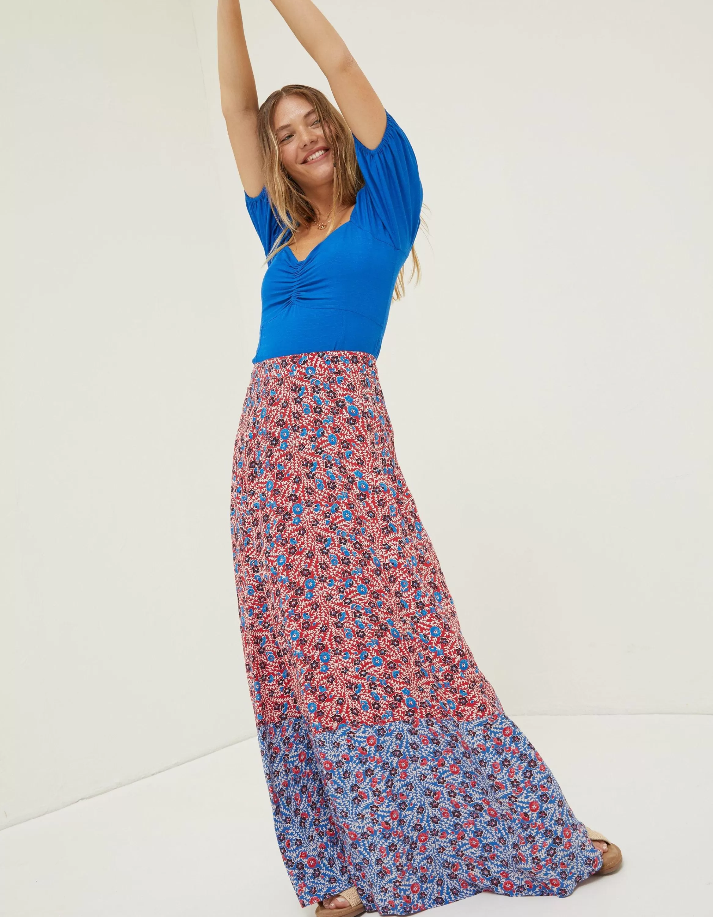 Flash Sale FatFace Francesca Meadow Maxi Skirt Tomato Red