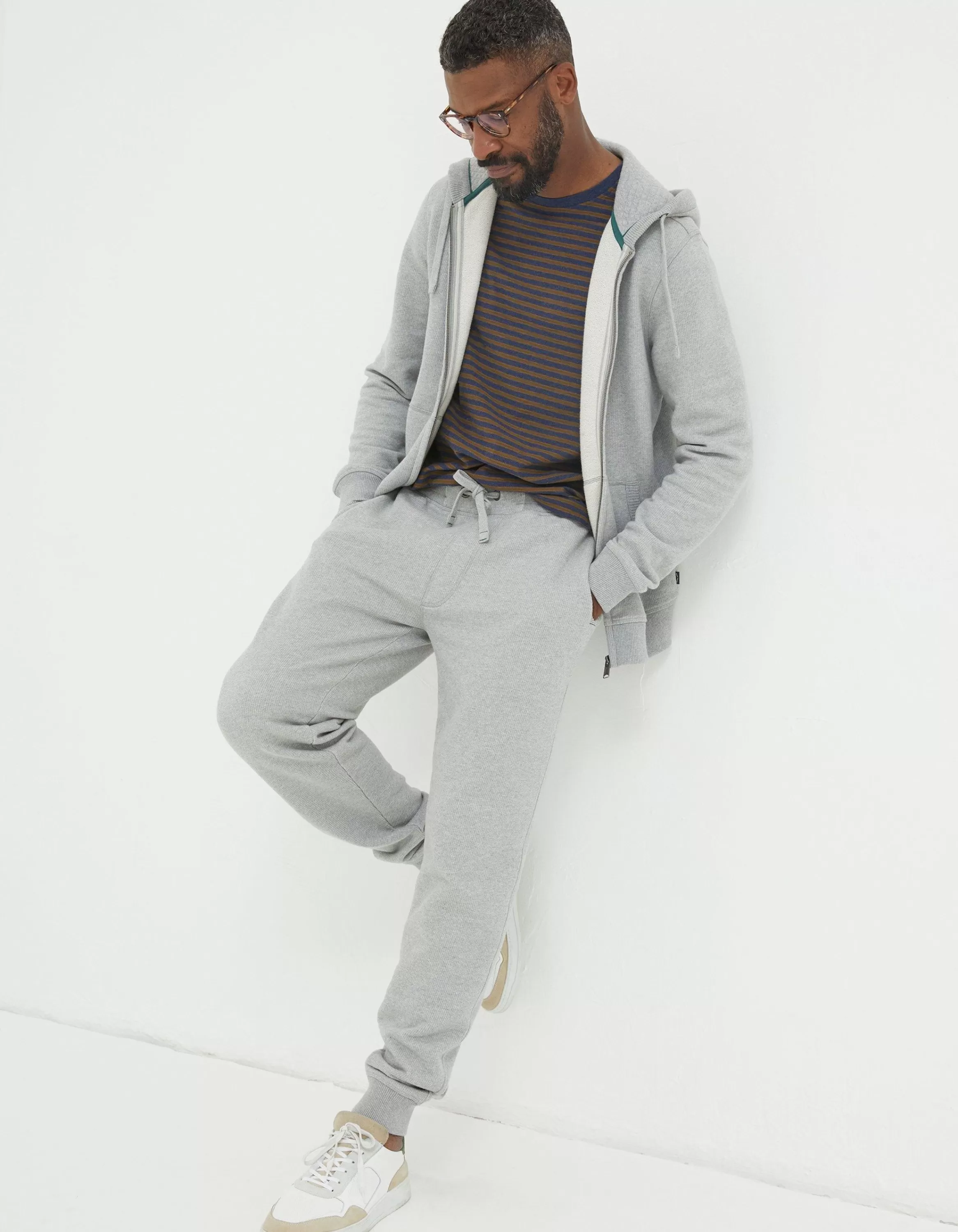 Store FatFace Frome Textured Jogger Grey Marl