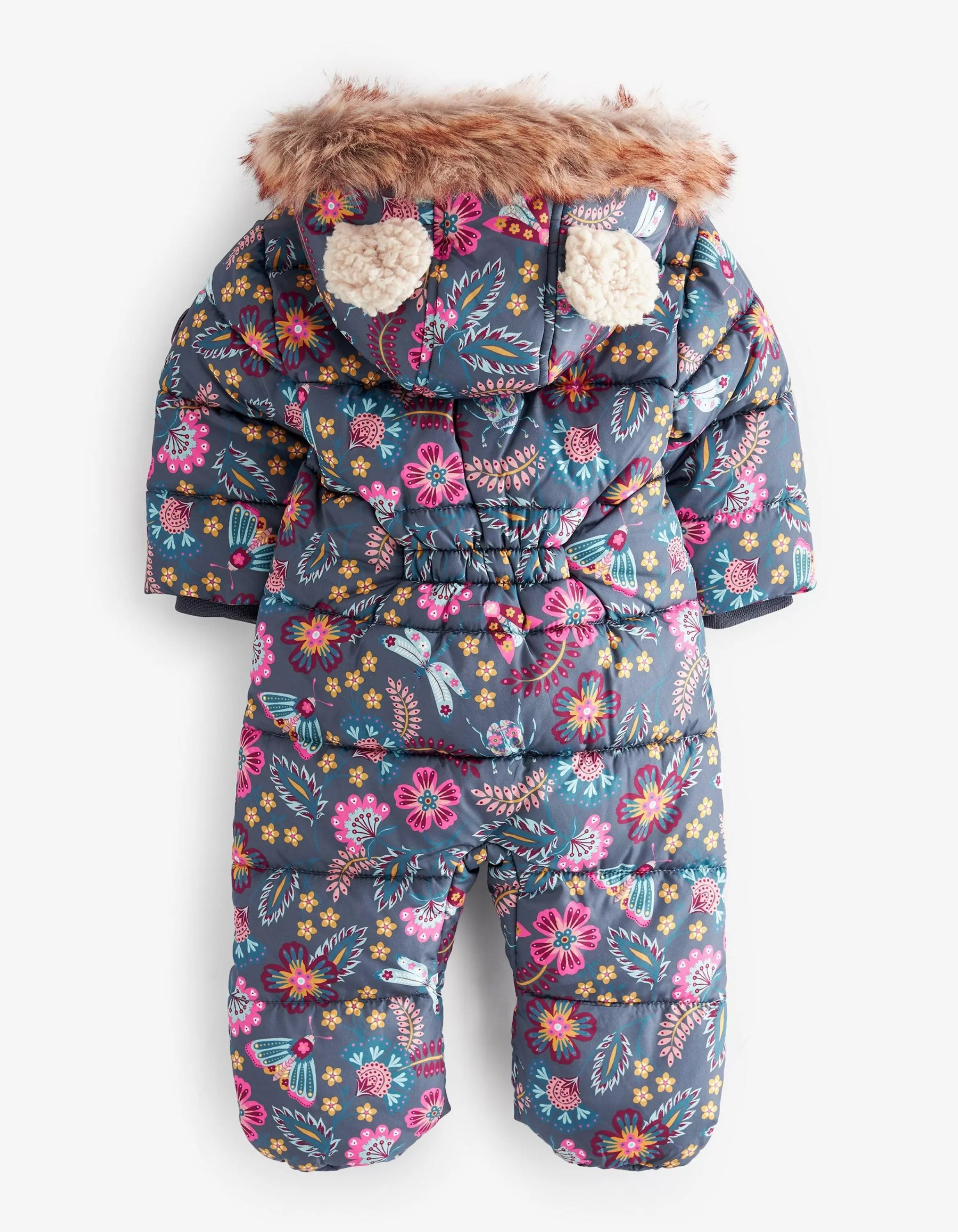 Online FatFace Garden Floral Print Snowsuit Navy