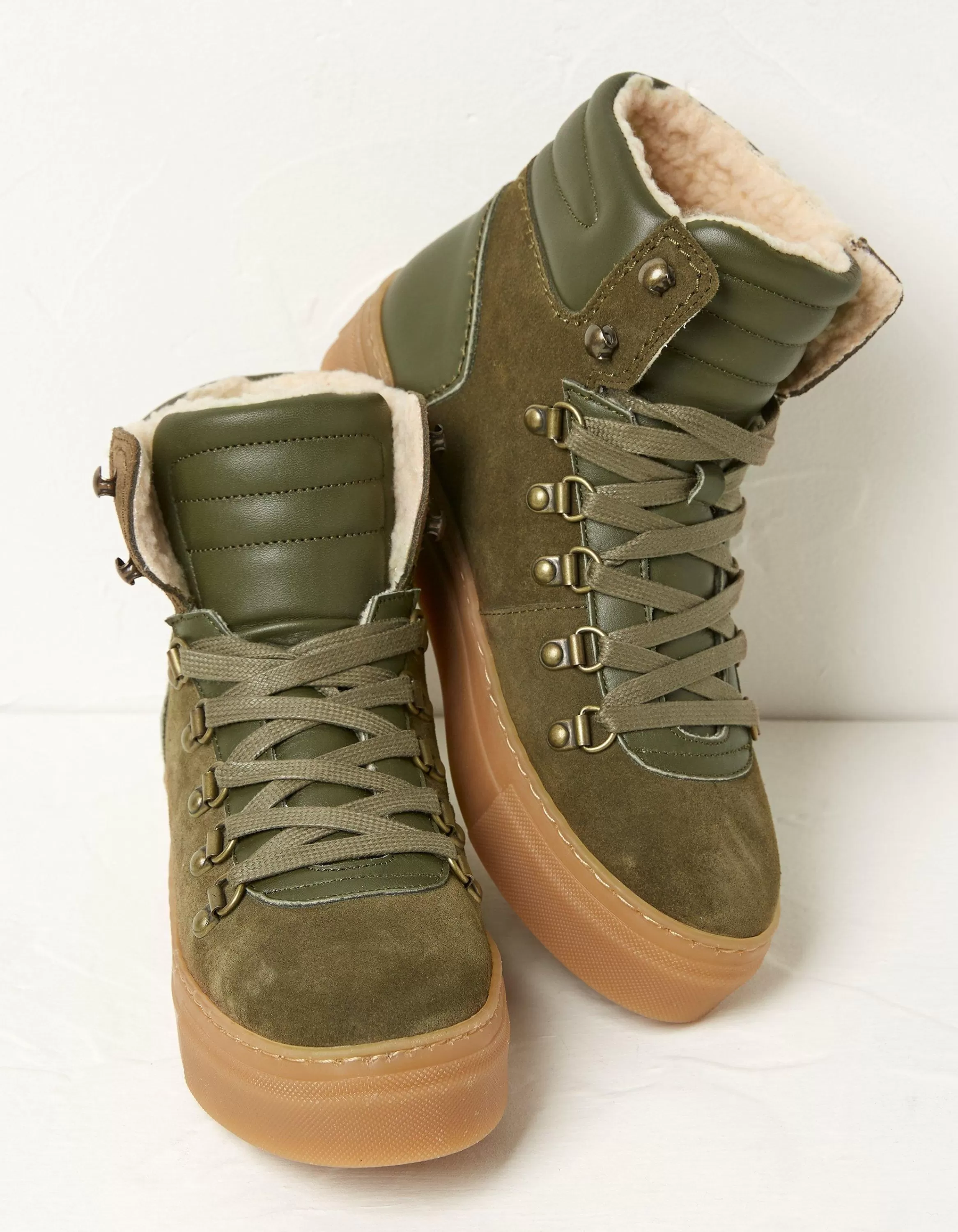 Cheap FatFace Georgie Hybrid Hiker Boots Khaki Green