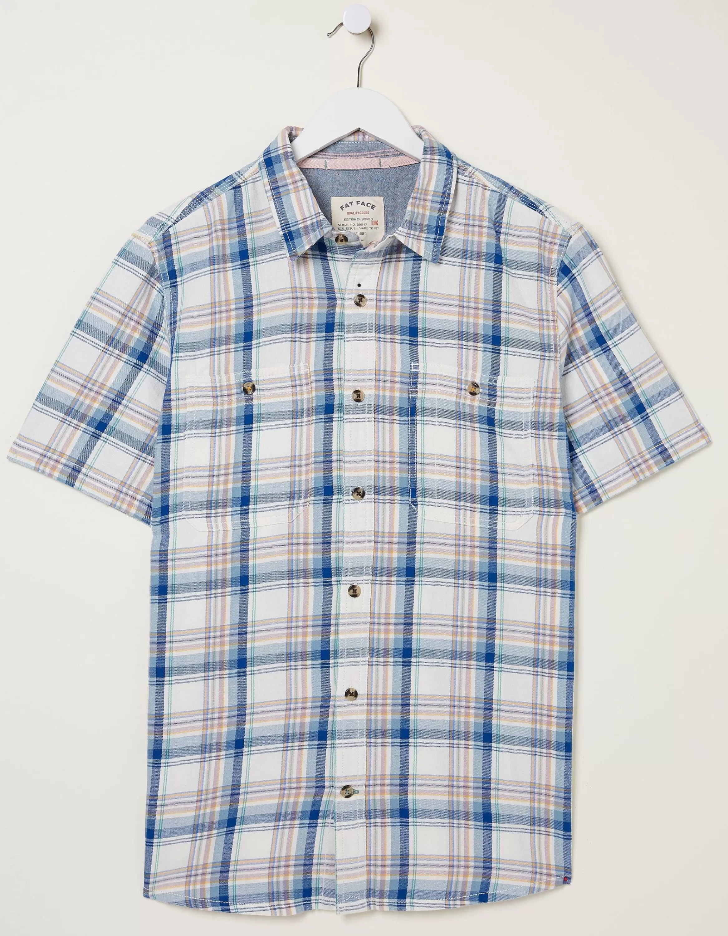 Shop FatFace Gibbard Check Shirt Blue