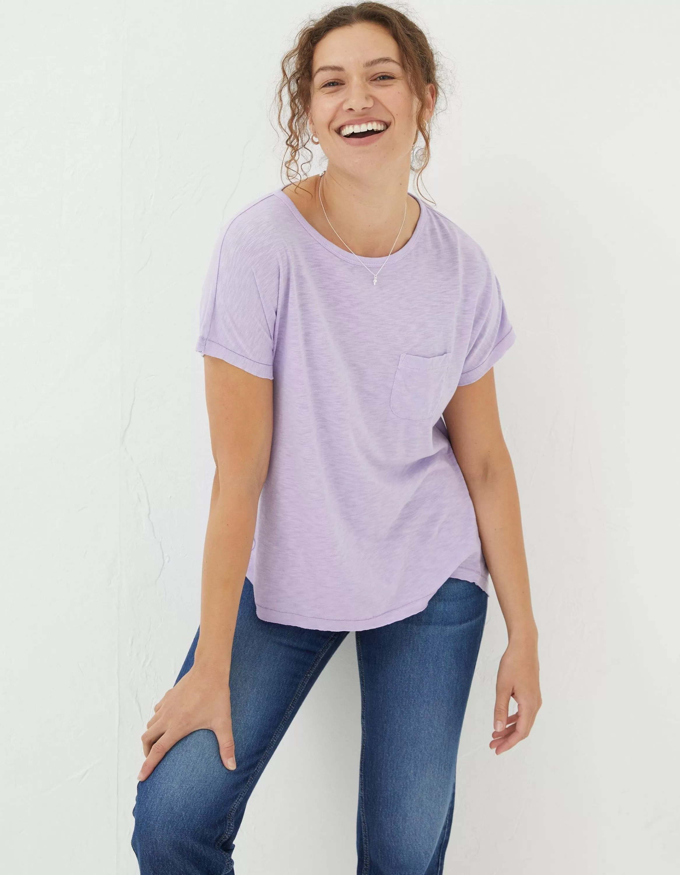 Outlet FatFace Gigi Garment Dye T Shirt Lilac