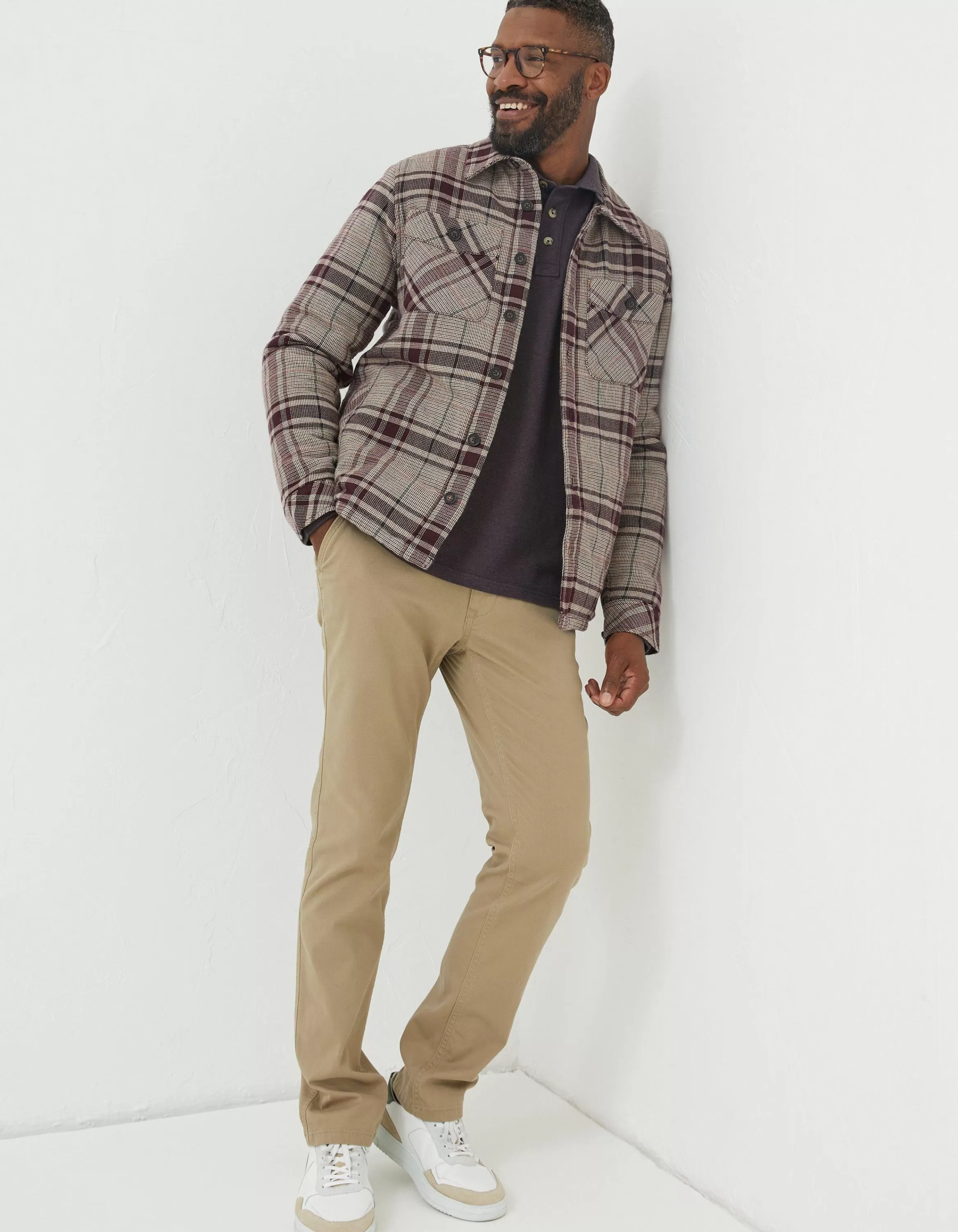 Flash Sale FatFace Glen Check Overshirt Plum