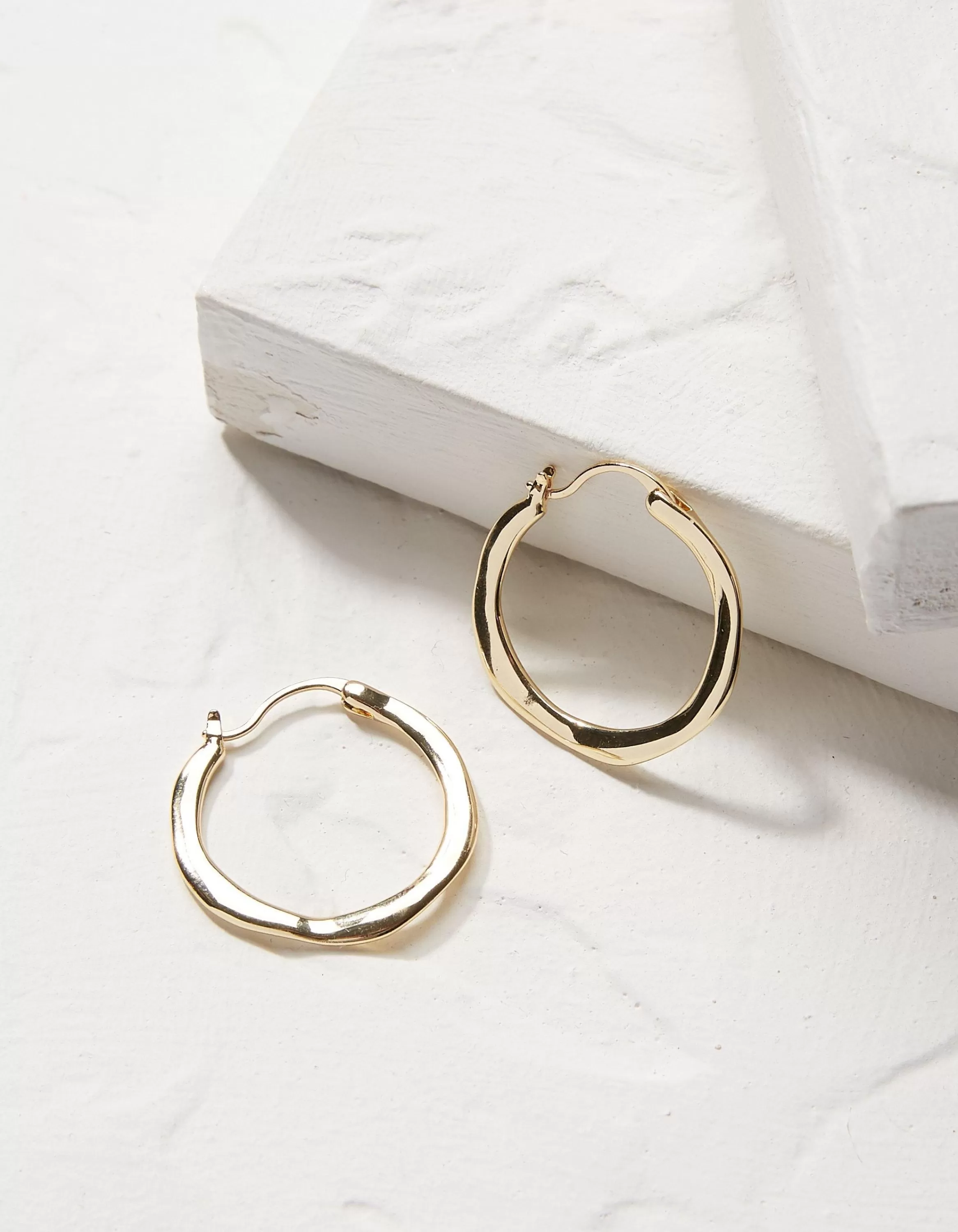 Outlet FatFace Hammered Hoops Gold