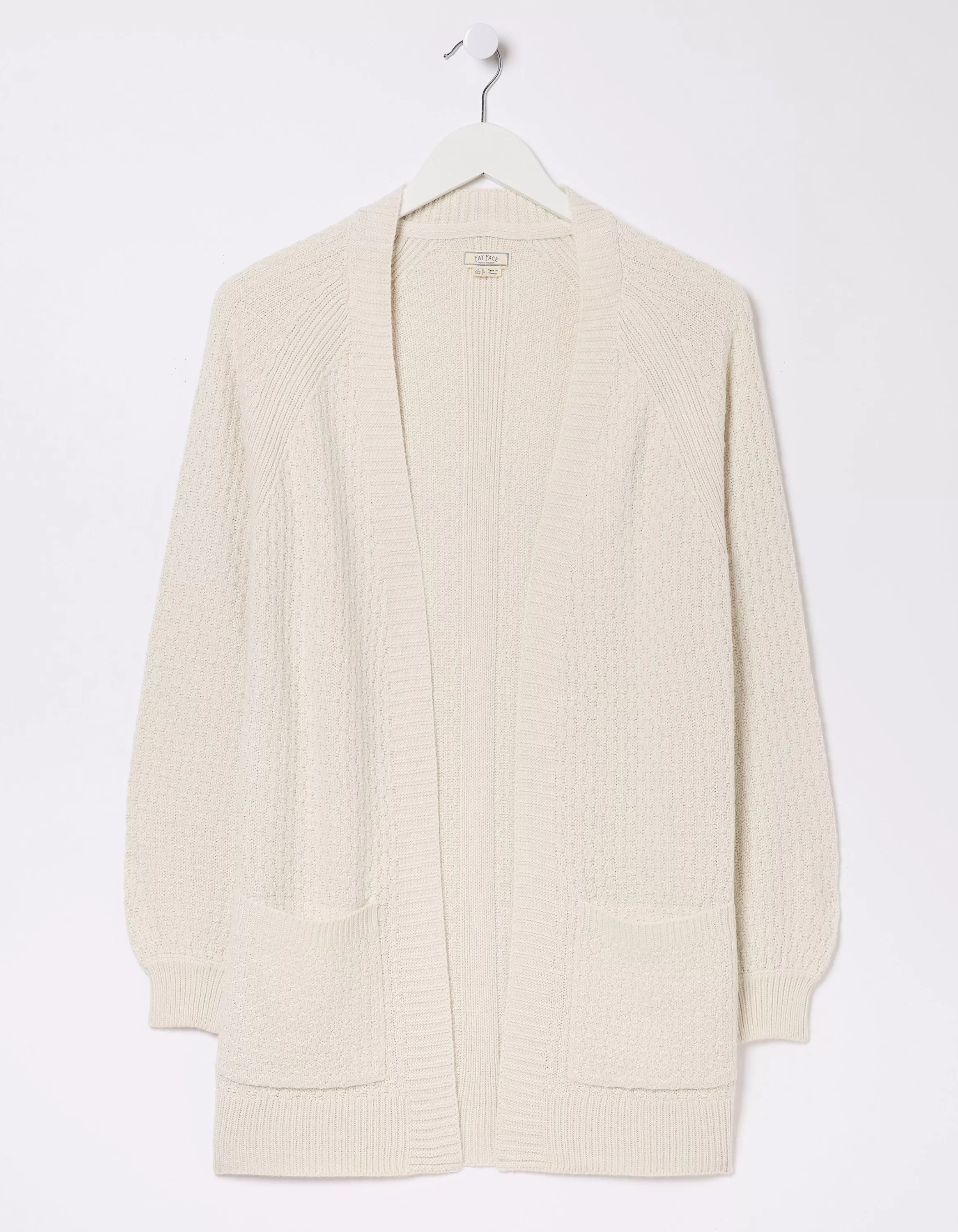 New FatFace Hannah Edge To Edge Cardigan Ivory