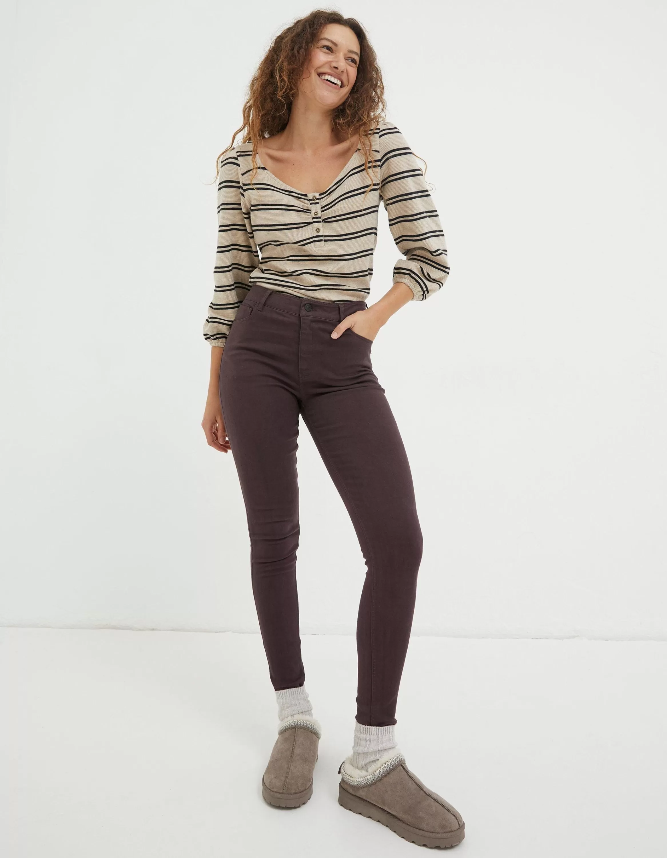 Best Sale FatFace Harlow Jegging Purple