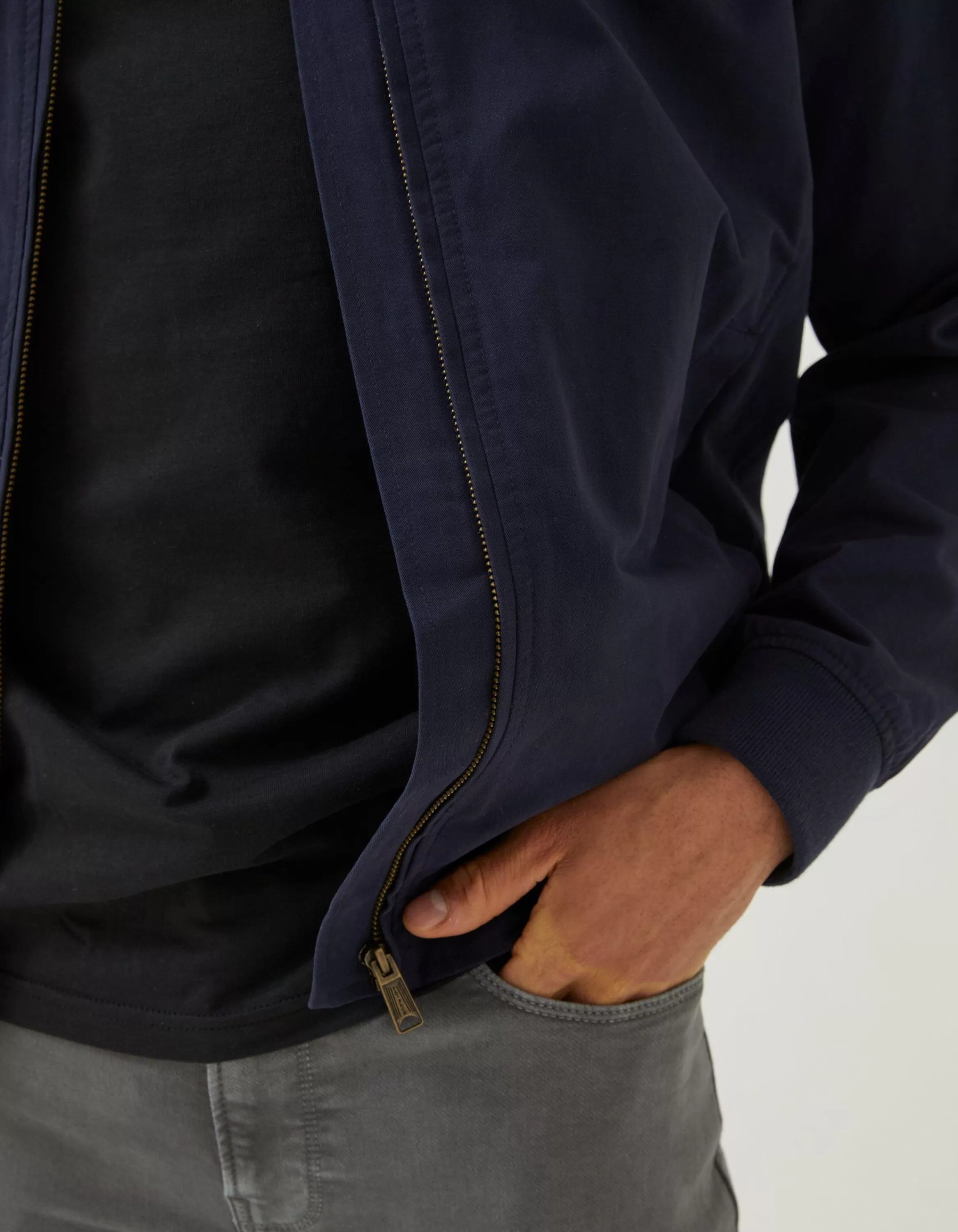 Shop FatFace Harrington Bomber Jacket Navy