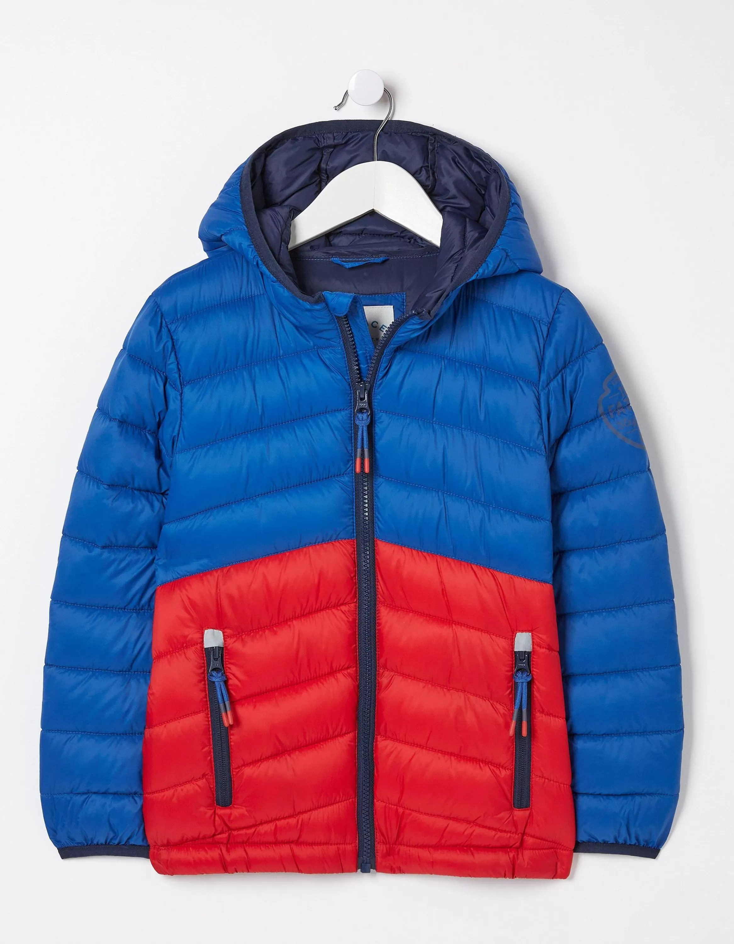 Online FatFace Harry Colour Block Padded Jacket Cobalt Blue