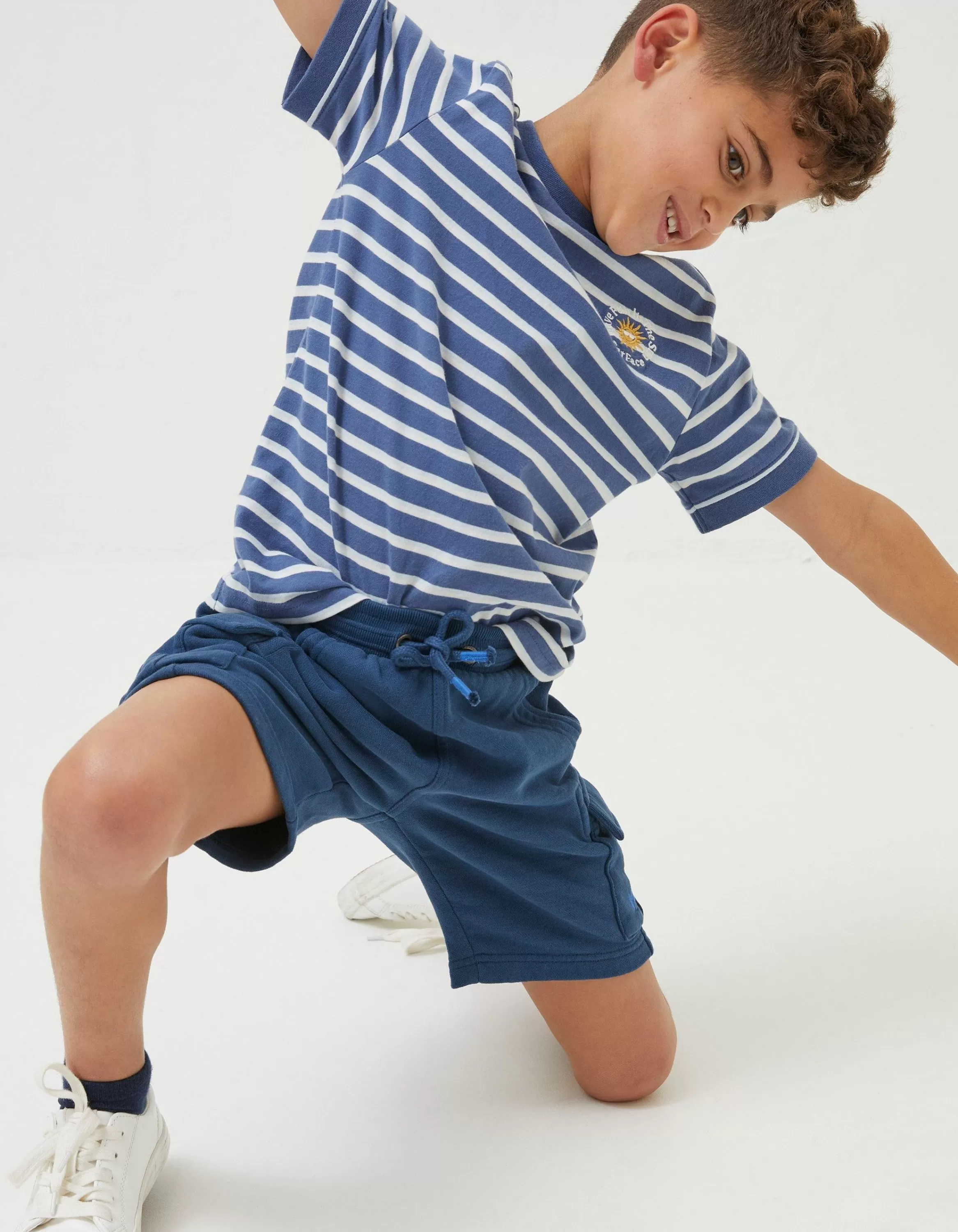 Best Sale FatFace Hatfield Cargo Sweat Shorts Navy