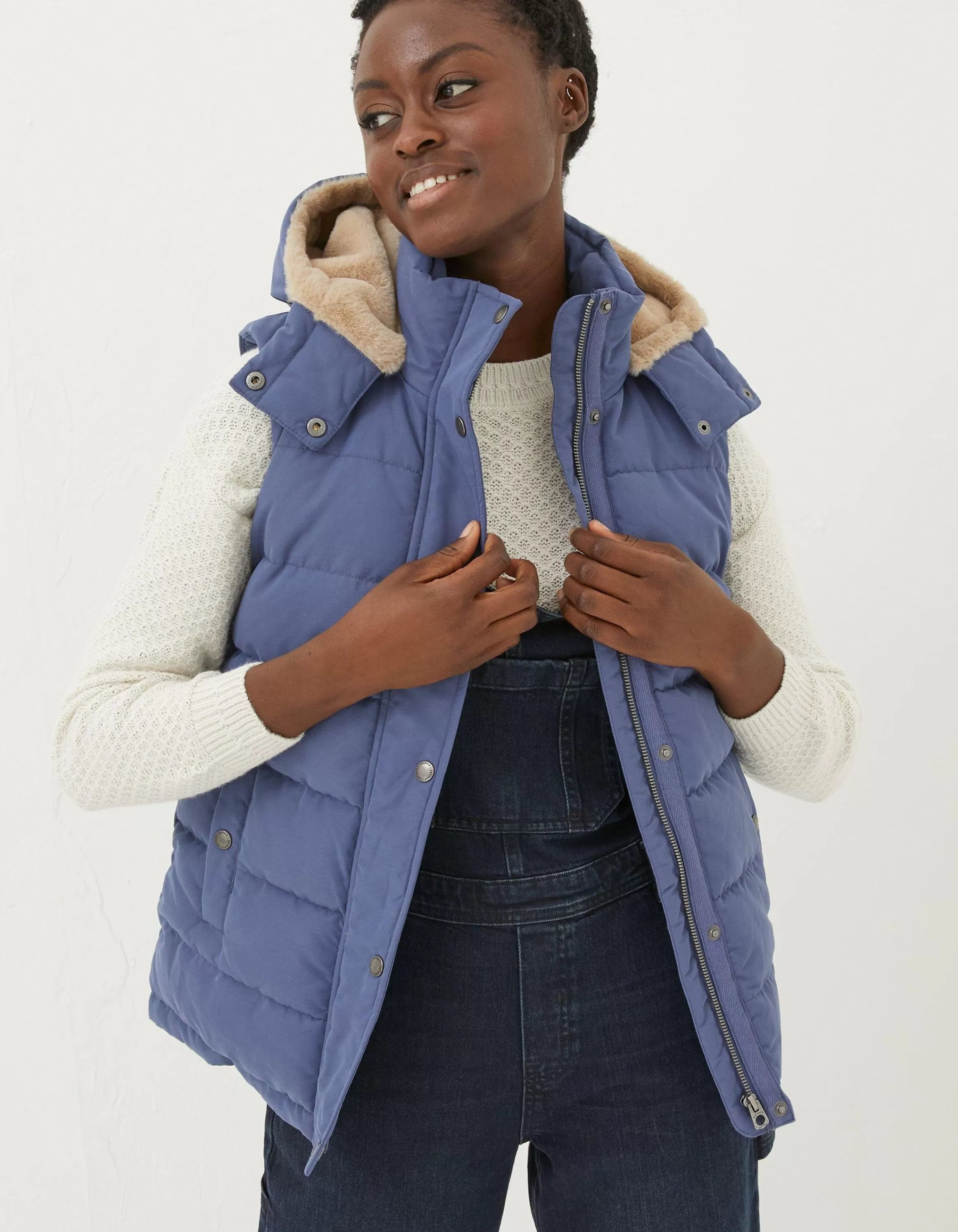 Store FatFace Hayley Gilet Washed Blue