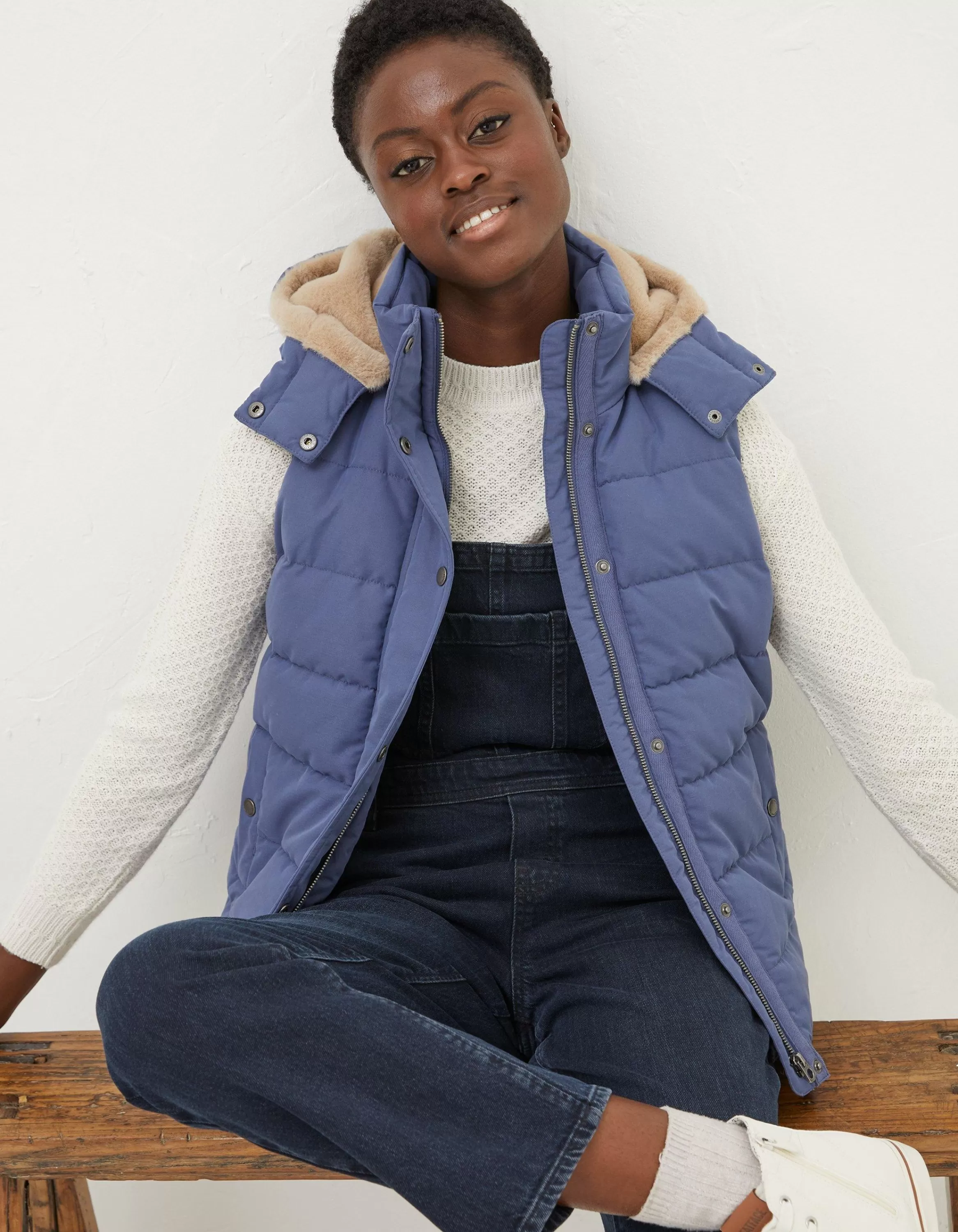 Store FatFace Hayley Gilet Washed Blue