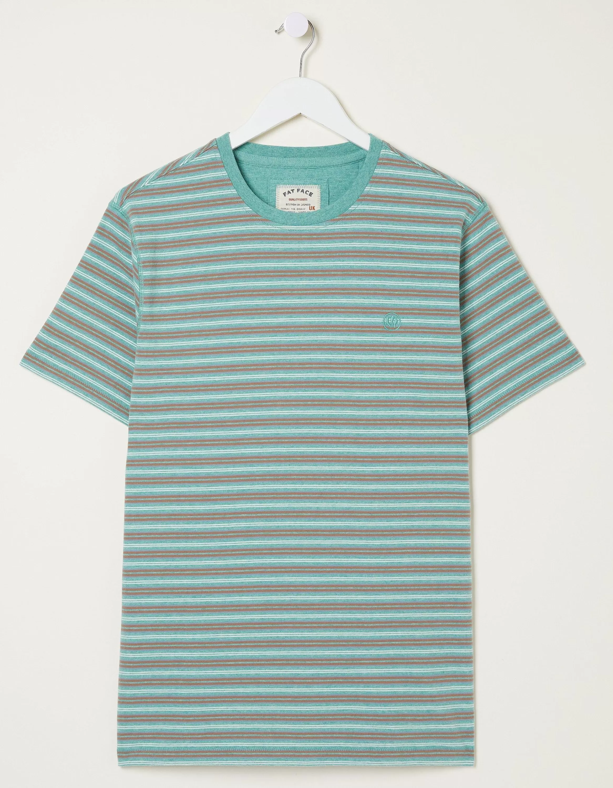 Sale FatFace Haywood Stripe T-Shirt Light Green