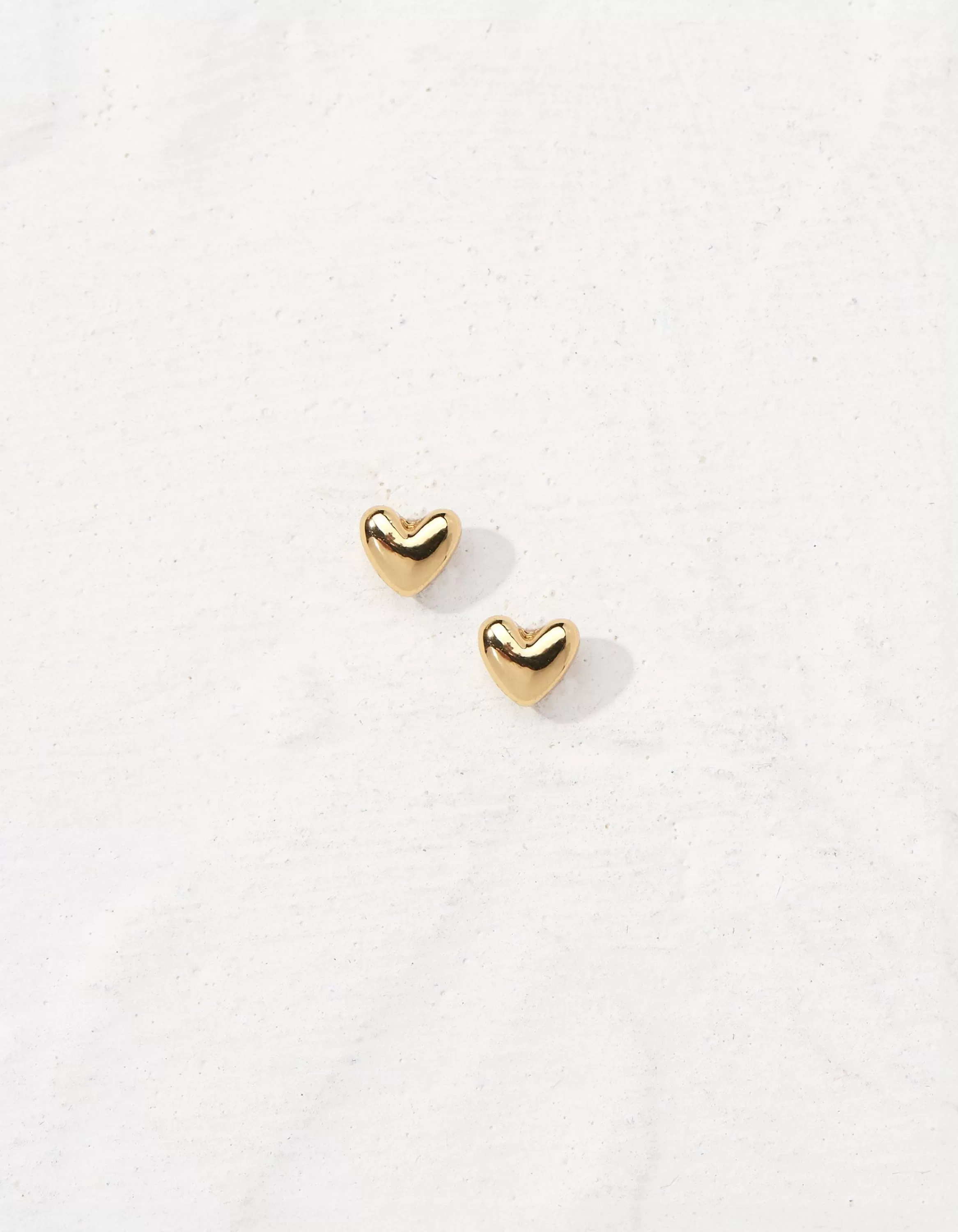 Shop FatFace Heart Studs Gold