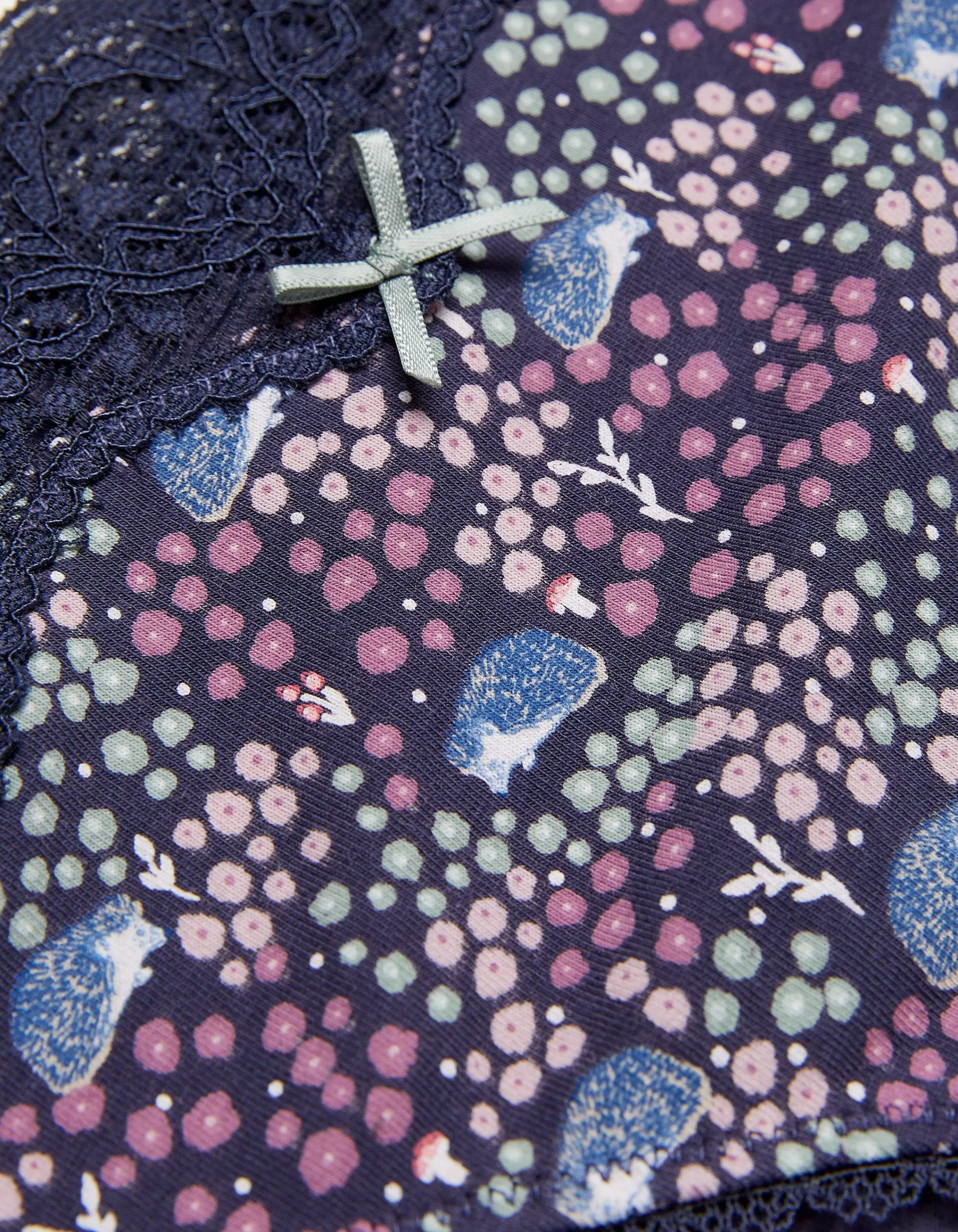 Cheap FatFace Hedgehog Print Mini Knickers Navy