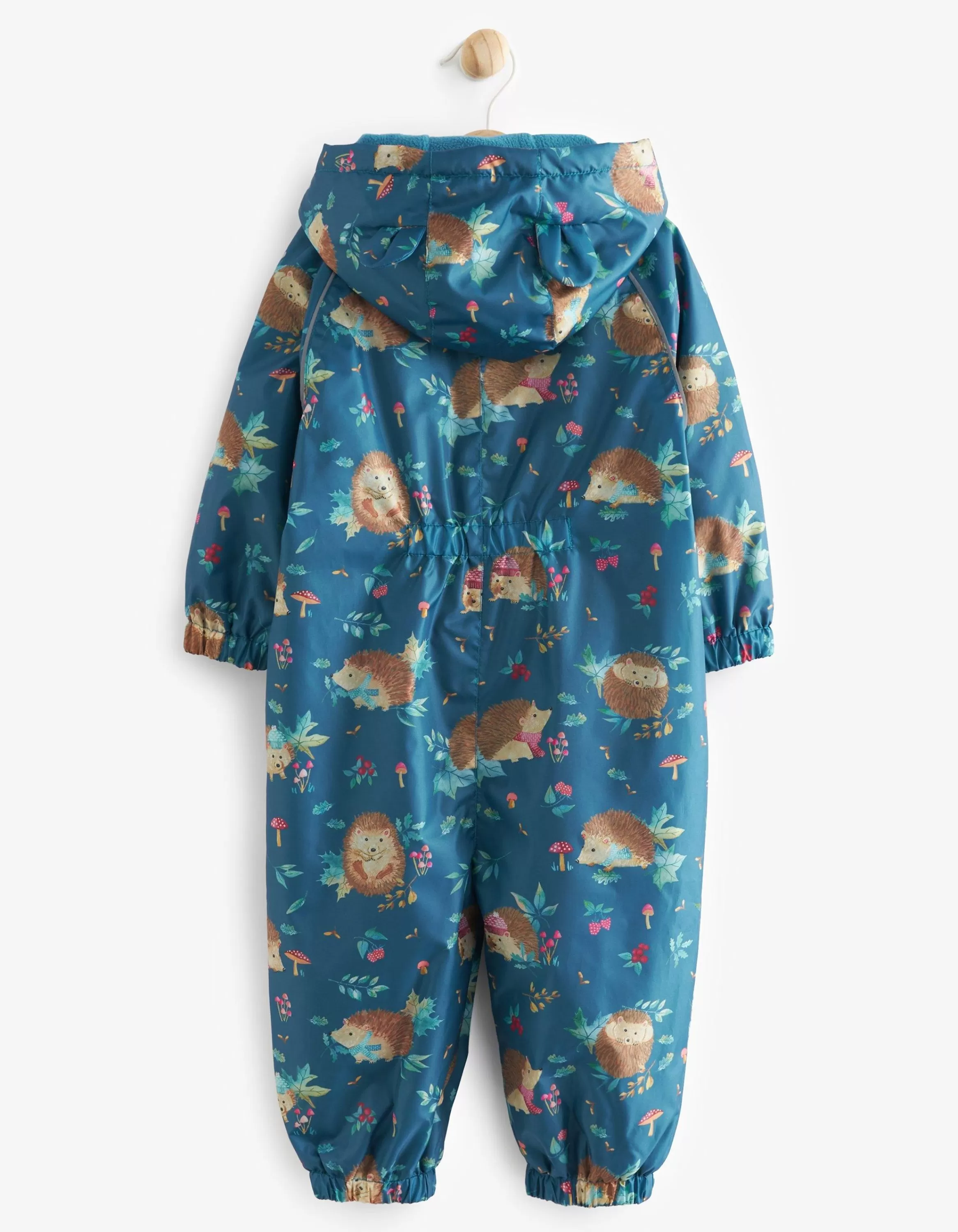 Shop FatFace Hedgehog Print Puddlesuit Teal Green